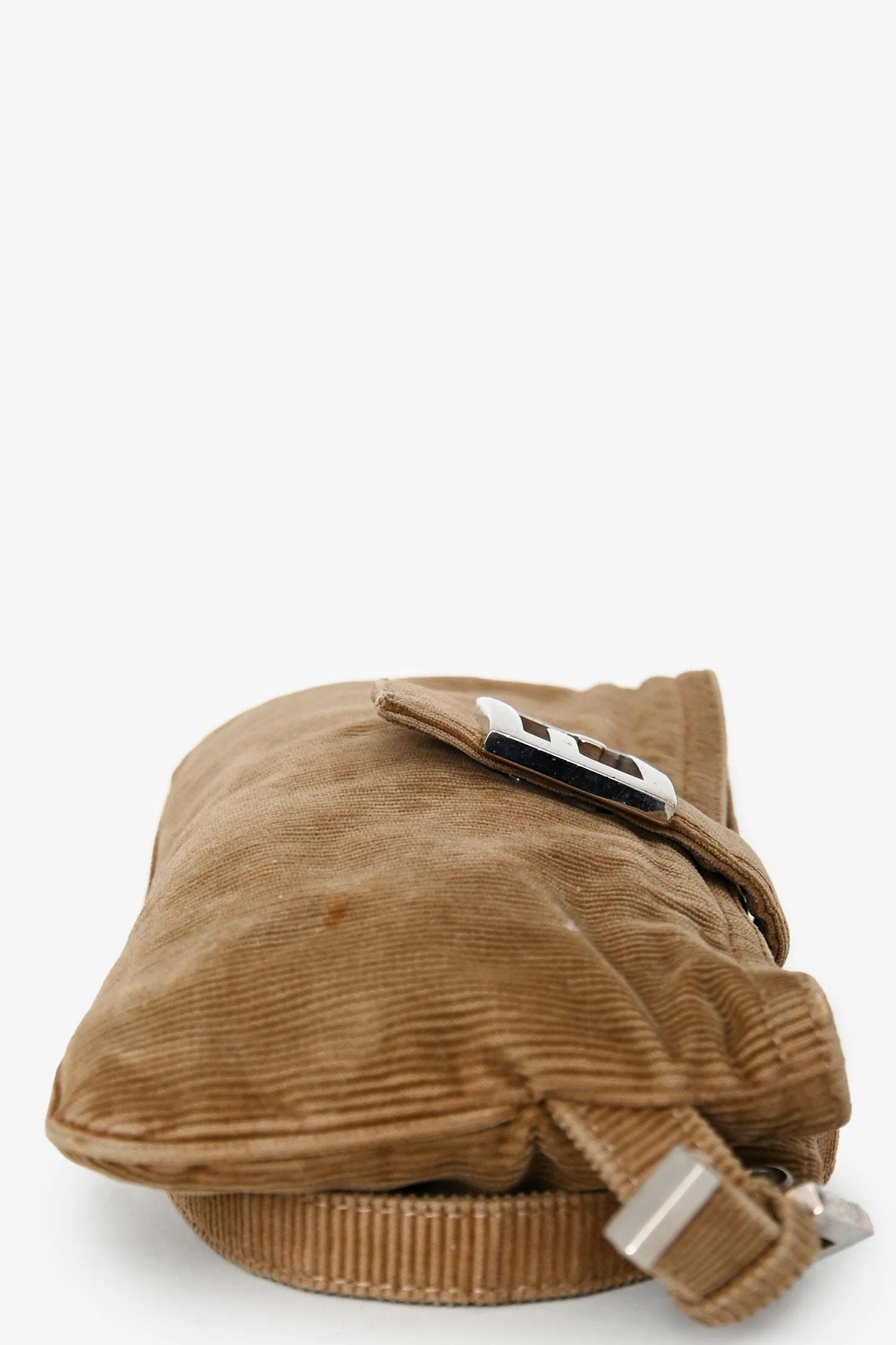 Fendi Brown Corduroy Baguette Pochette - Image 4