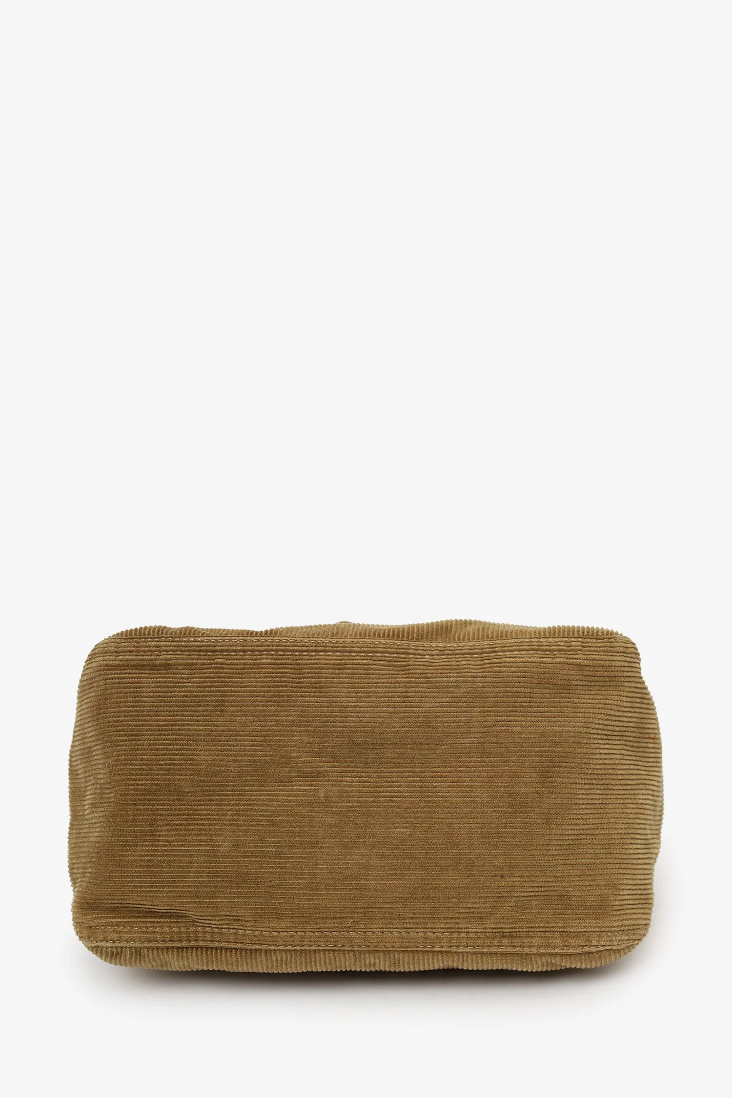 Fendi Brown Corduroy Double Flap Baguette Shoulder Bag - Image 5