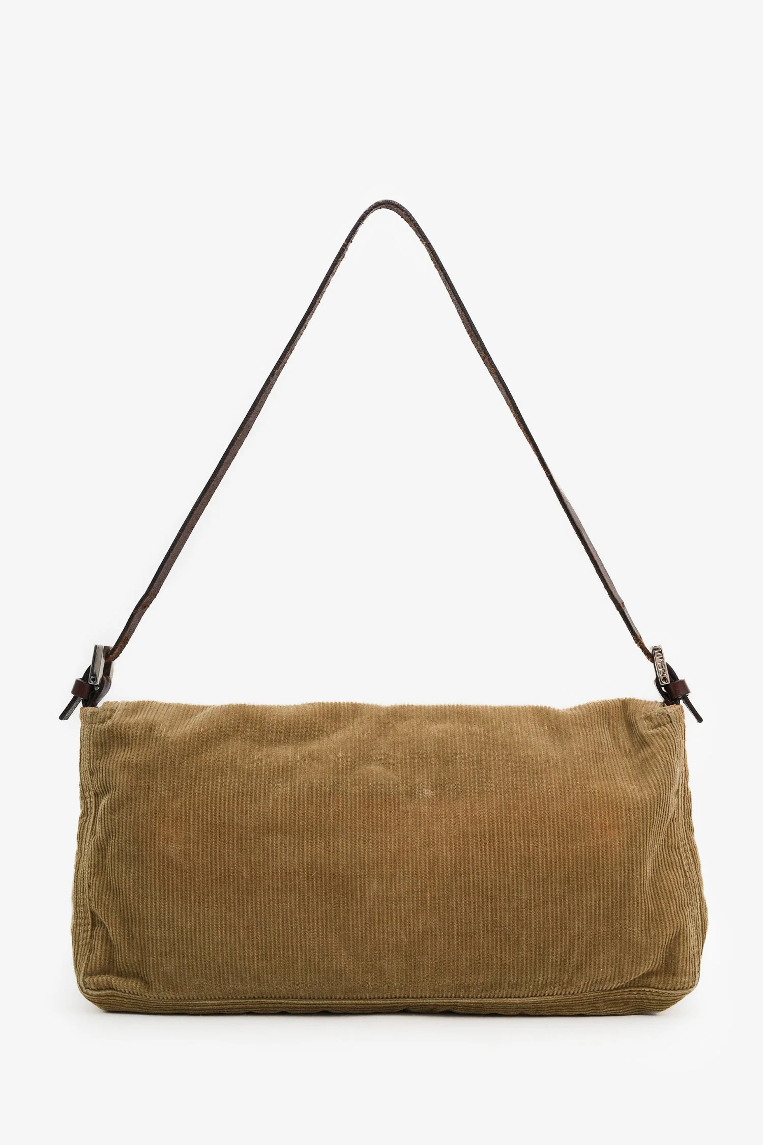 Fendi Brown Corduroy FF Flap Pochette - Image 2
