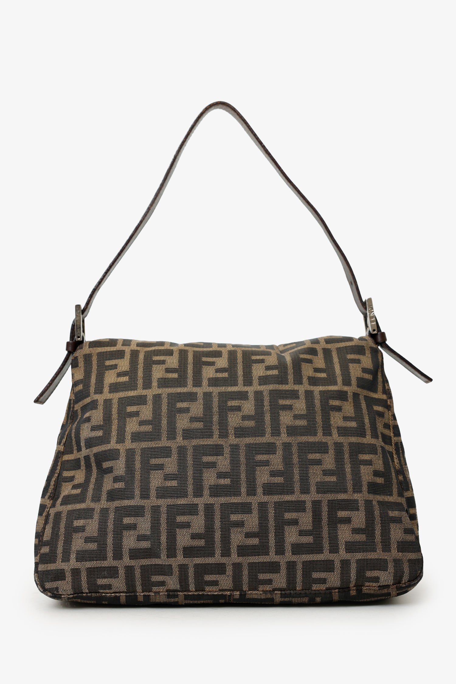 Fendi Brown FF Zucca Canvas Mama Baugette Shoulder Bag - Image 3