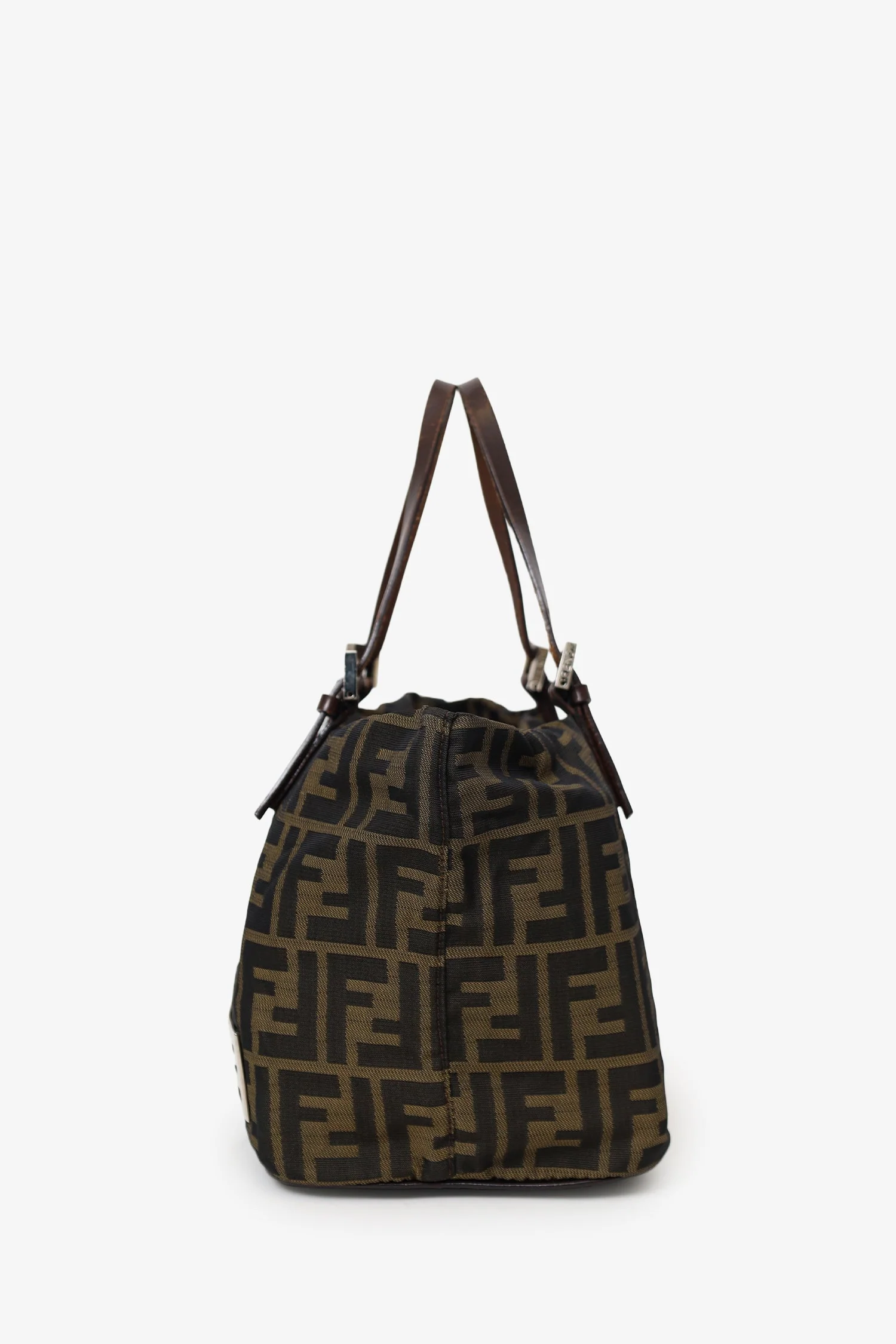 Fendi Brown FF Zucca Canvas Mini Tote - Image 4