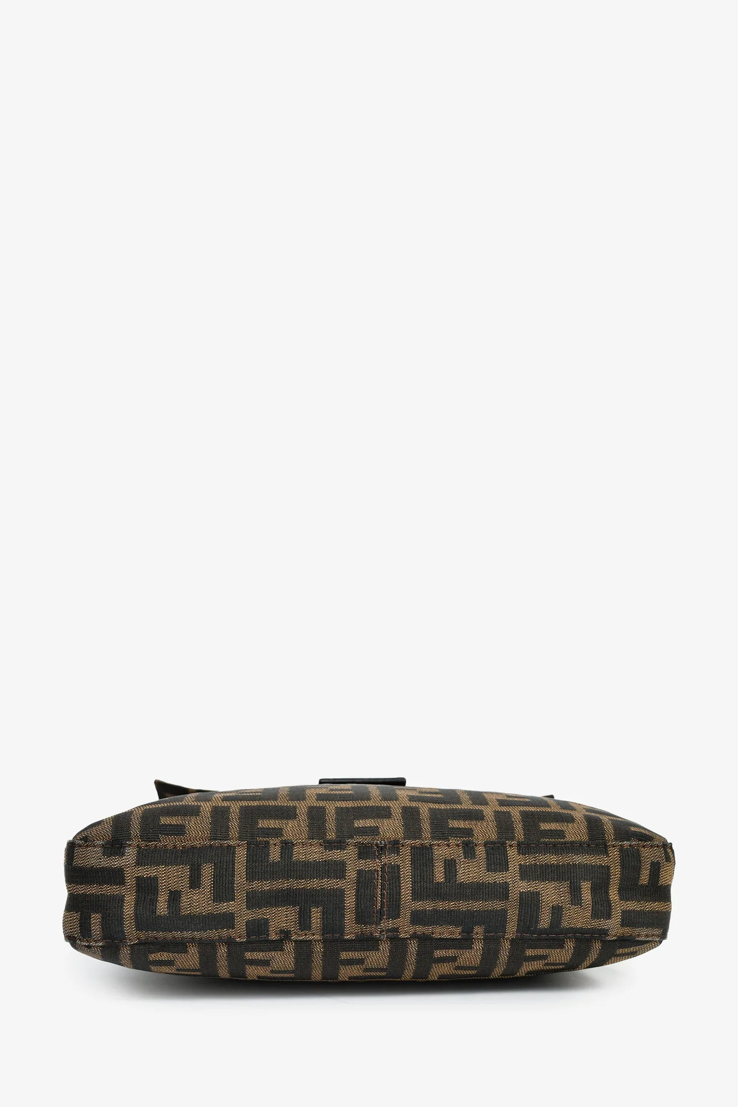 Fendi Brown FF Zucca Canvas Square Baguette Shoulder Bag - Image 5