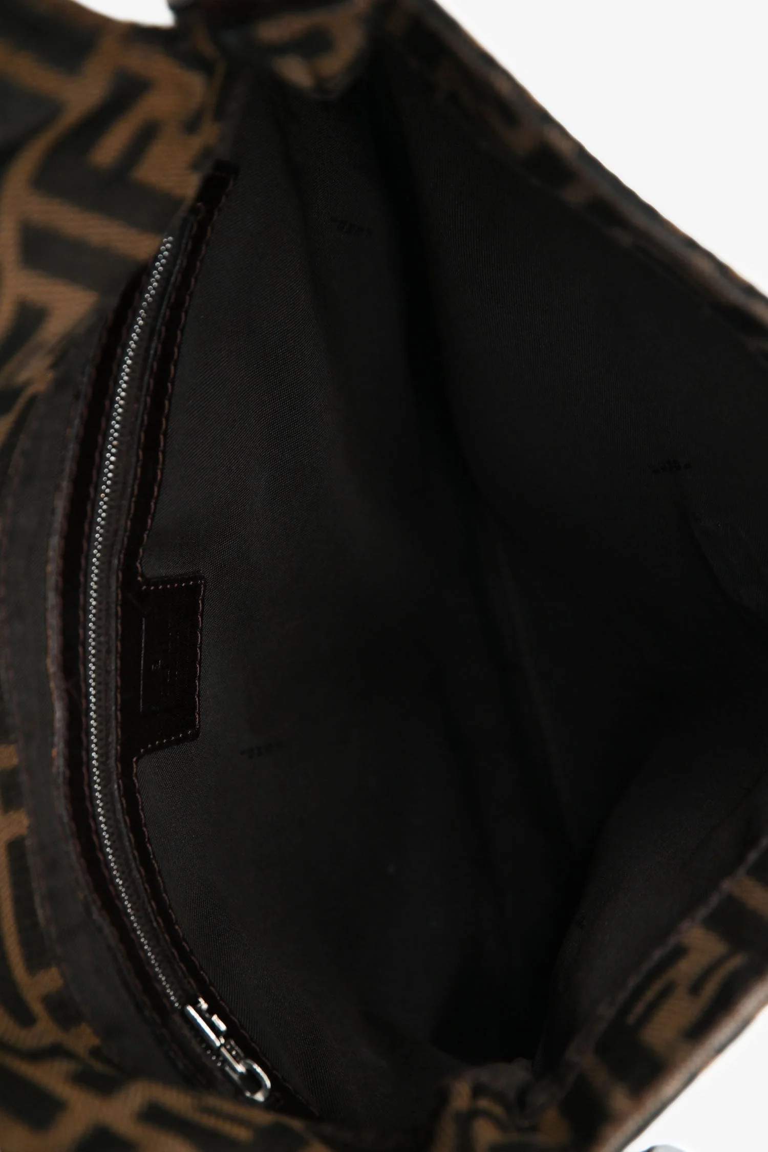 Fendi Brown FF Zucca Canvas Square Baguette Shoulder Bag - Image 6