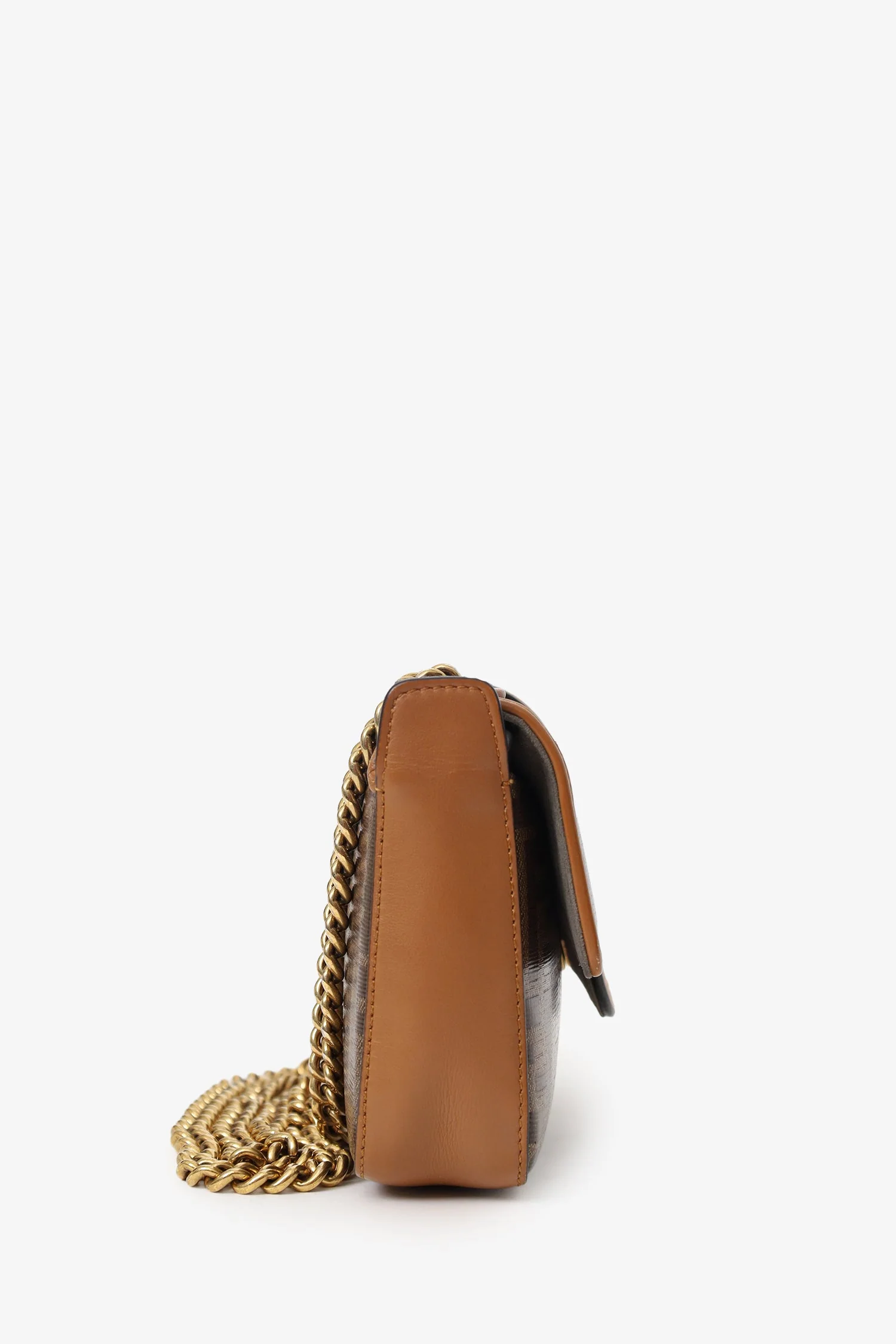 Fendi Brown Mini Double F Shoulder Bag - Image 2