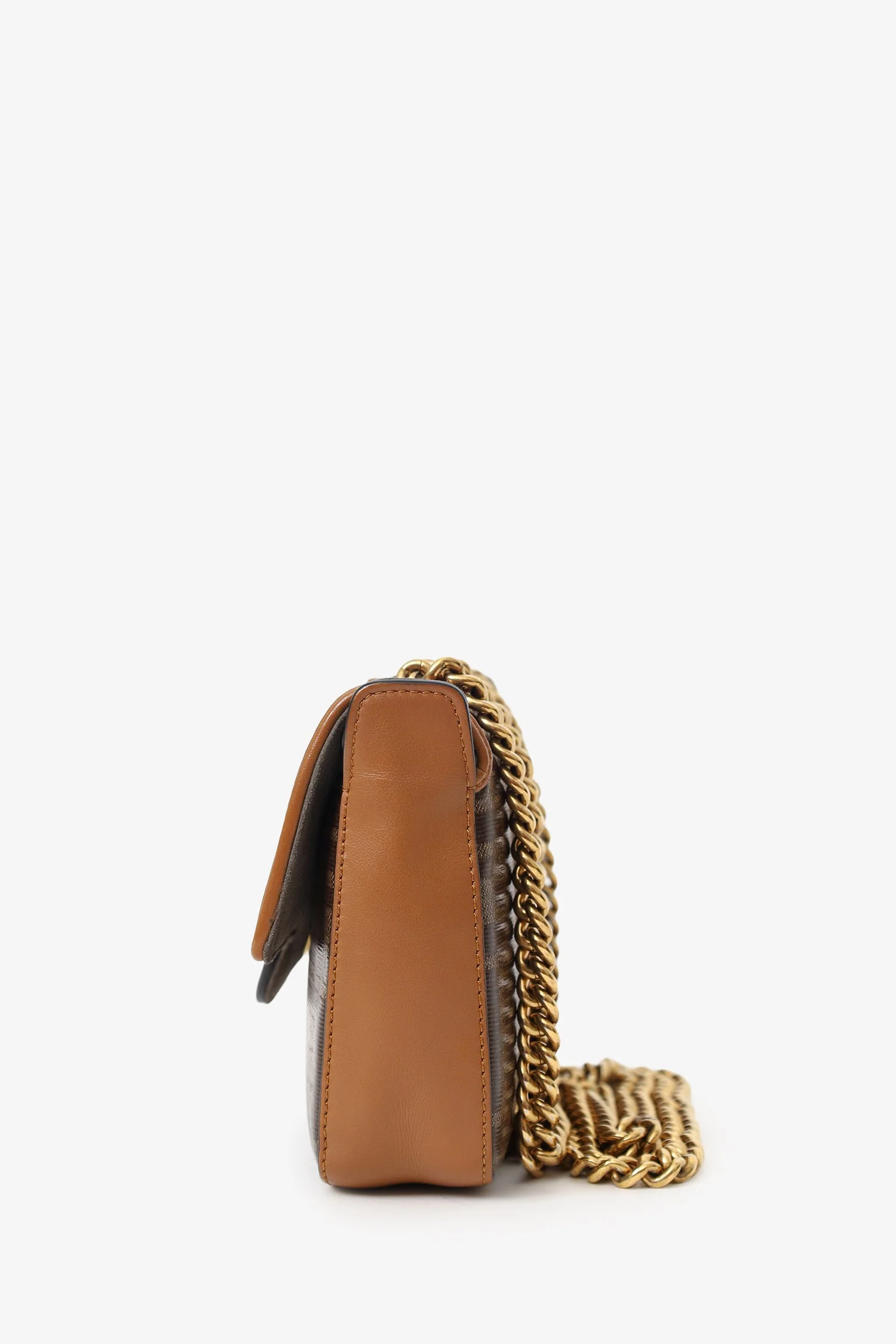 Fendi Brown Mini Double F Shoulder Bag - Image 4
