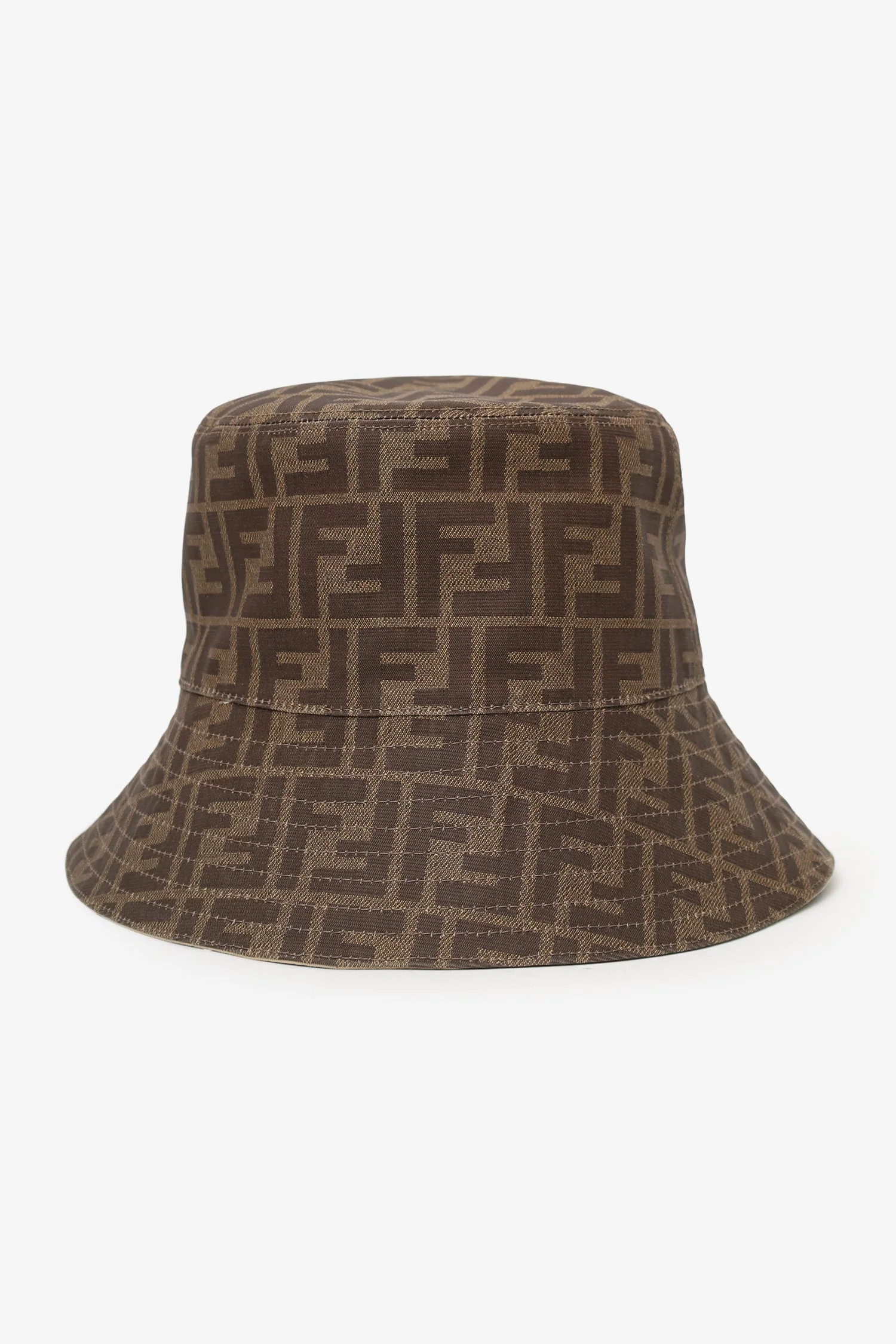 Fendi Brown Monogram Tech Fabric Hat - Image 3