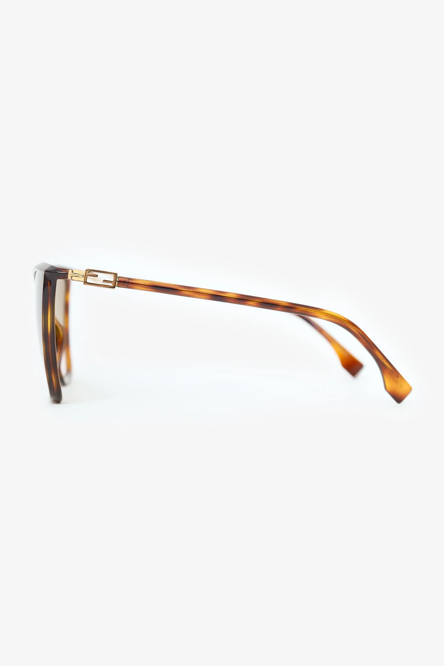 Fendi Brown Tortoiseshell Cat-Eye Sunglasses - Image 3