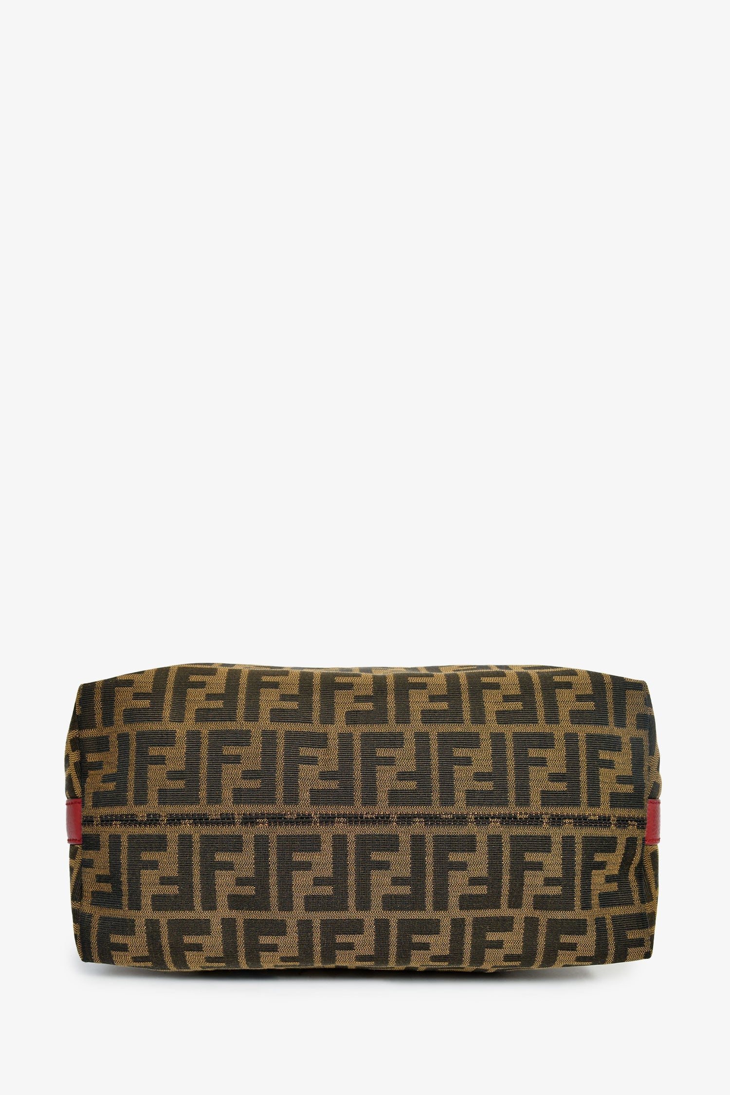 Fendi Brown Zucca Canvas/Red Leather 'Piccola' Shoulder Bag - Image 5