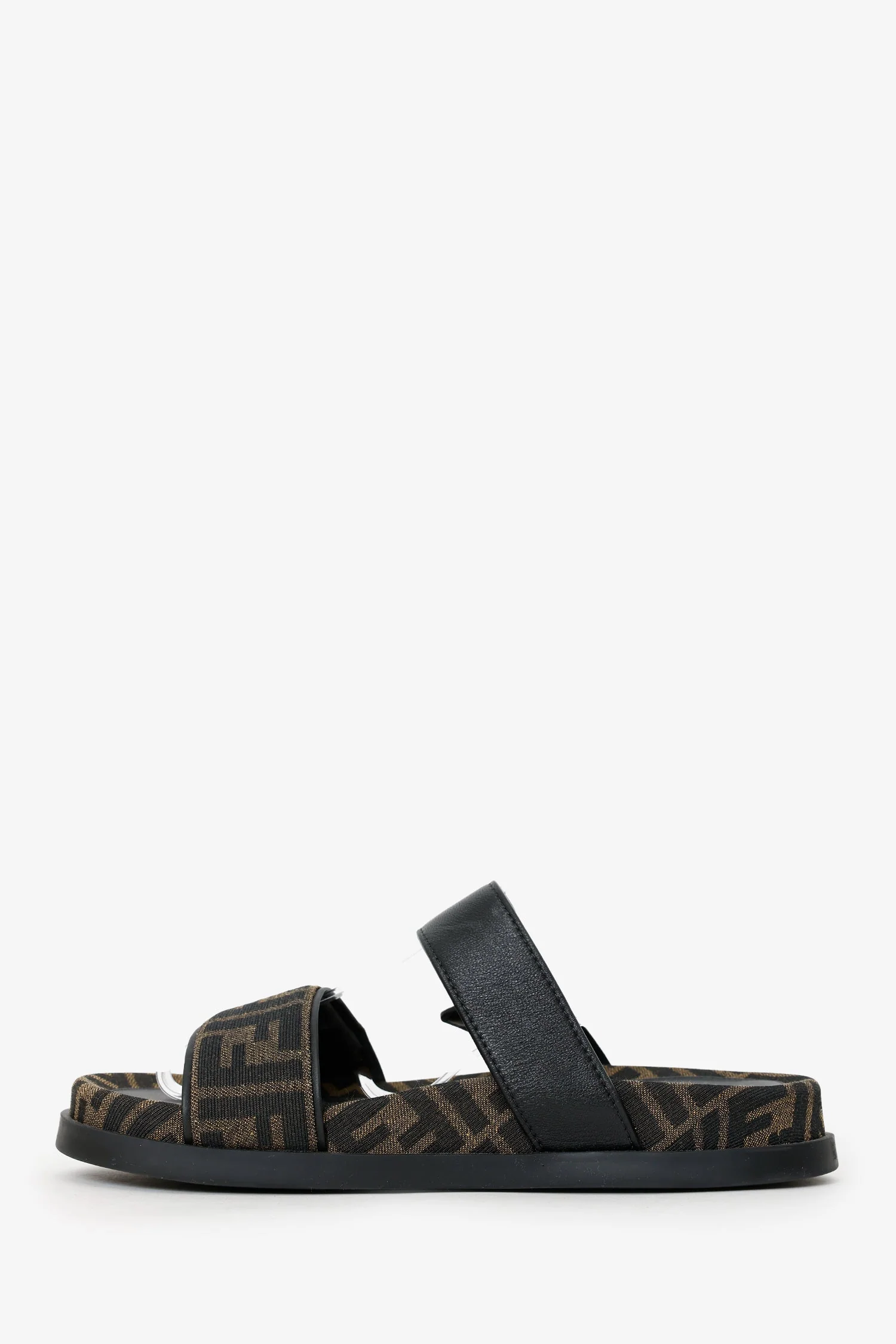 Fendi Brown Zucca Feel FF-logo Buckle Sandals Size 40 - Image 5