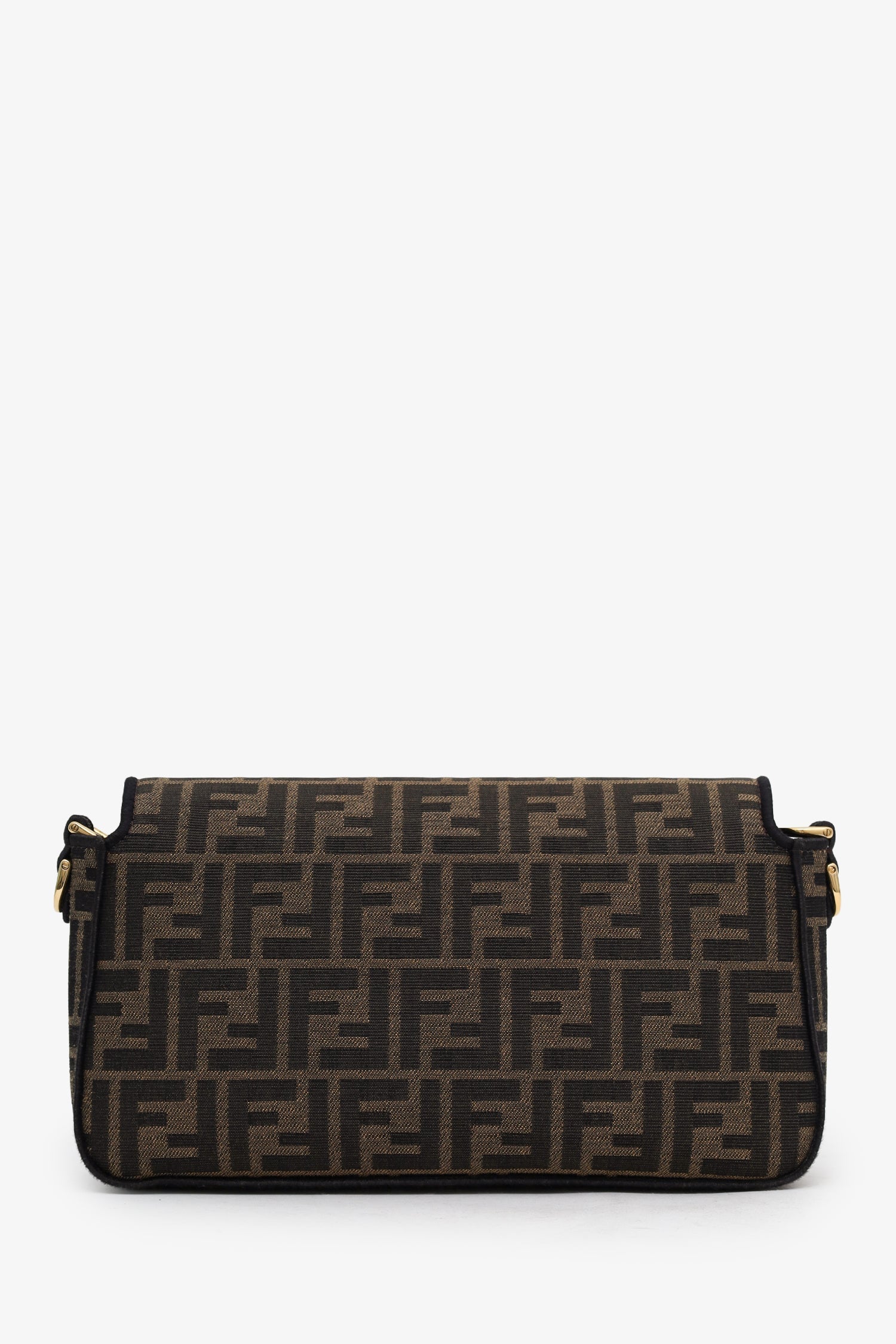 Fendi Brown Zucca Jacquard FF 1974 Medium Baguette Crossbody - Image 2