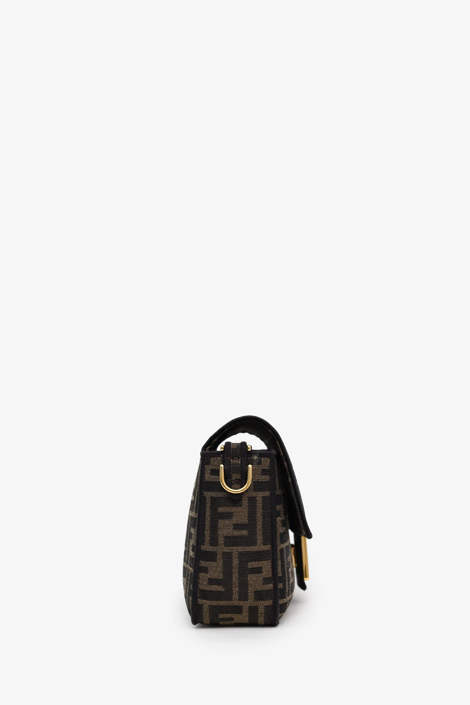 Fendi Brown Zucca Jacquard FF 1974 Medium Baguette Crossbody - Image 3
