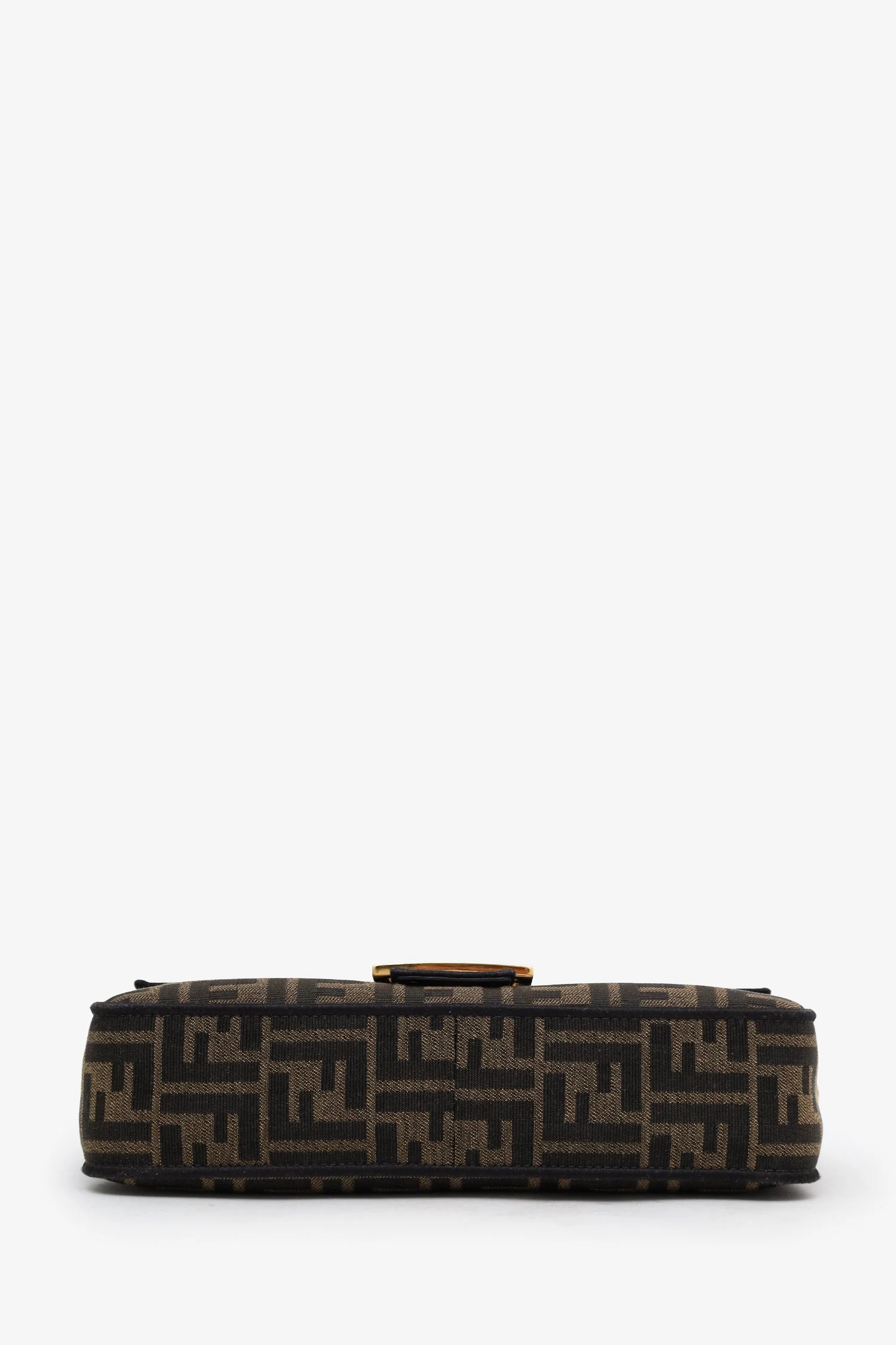 Fendi Brown Zucca Jacquard FF 1974 Medium Baguette Crossbody - Image 4