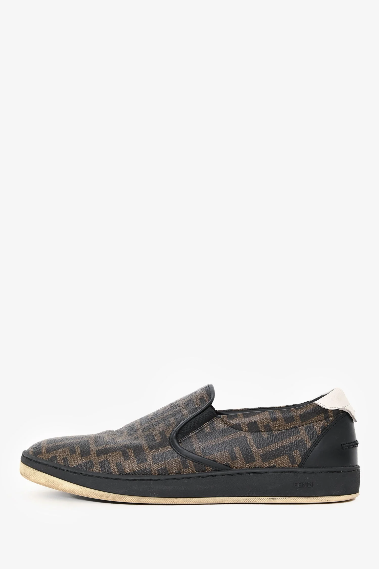 Fendi Brown Zucca Leather Sneakers Size 10 Mens - Image 5