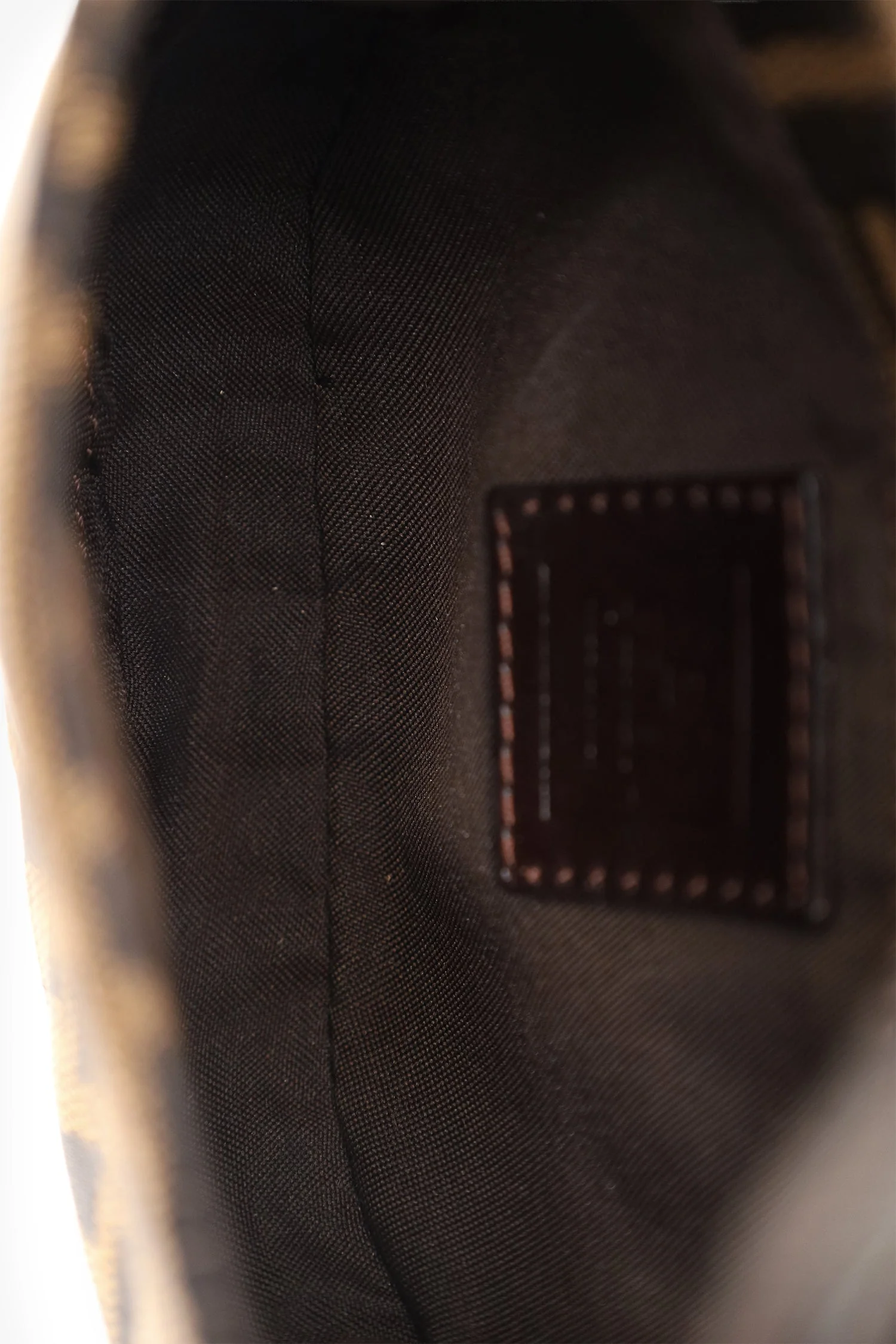 Fendi Brown Zucca Print Canvas Mini Half Moon Baguette Bag - Image 6
