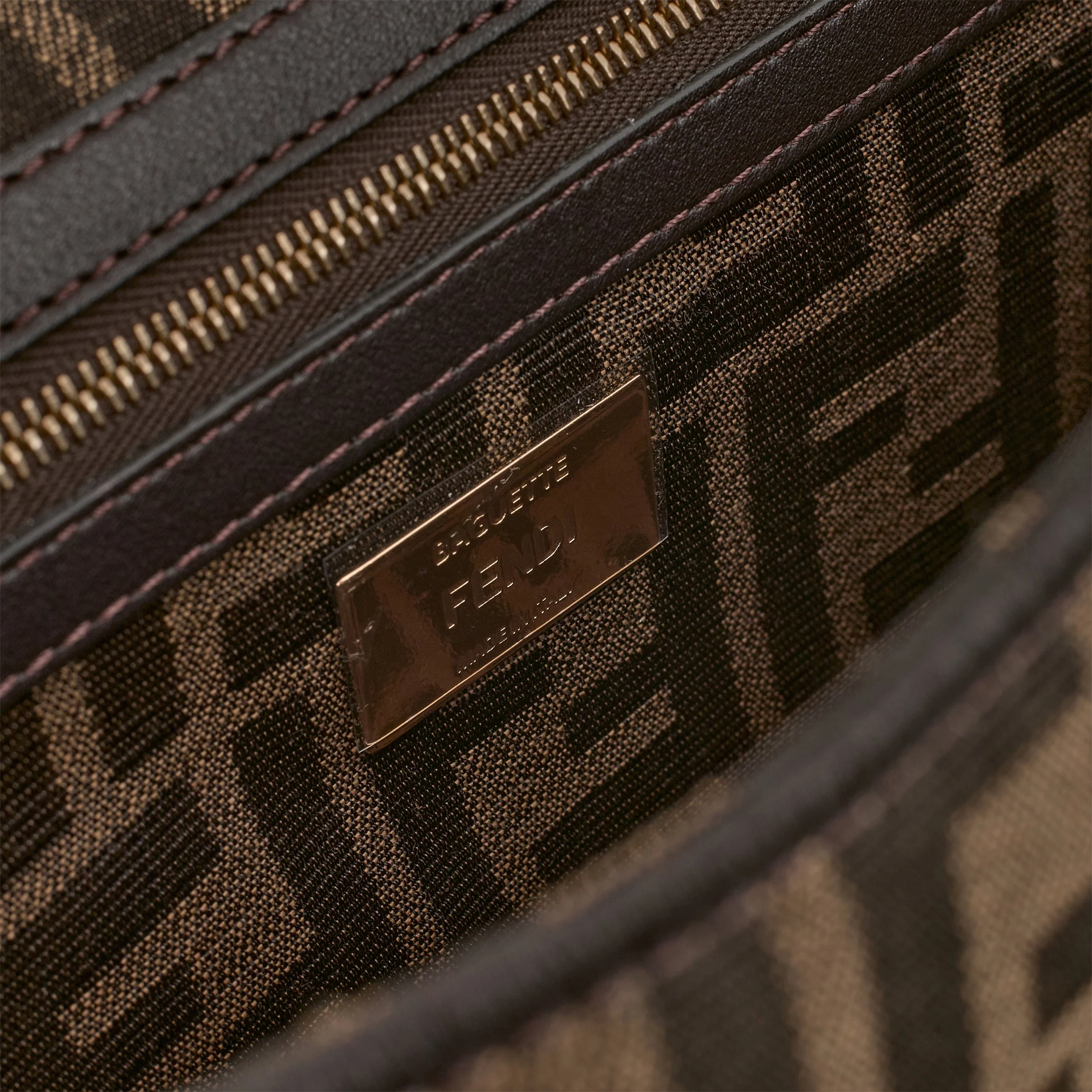 Fendi Medium Baguette - FF Jacquard Monogram | Gold Hardware - Image 9