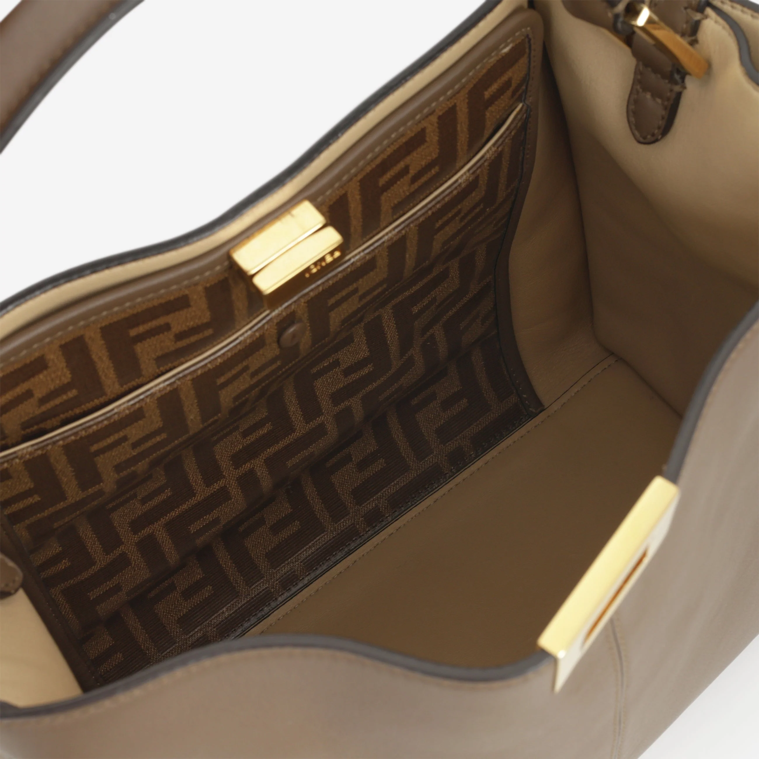 Fendi Peekaboo X-Lite Medium - Taupe | Gold Hardware - Image 5