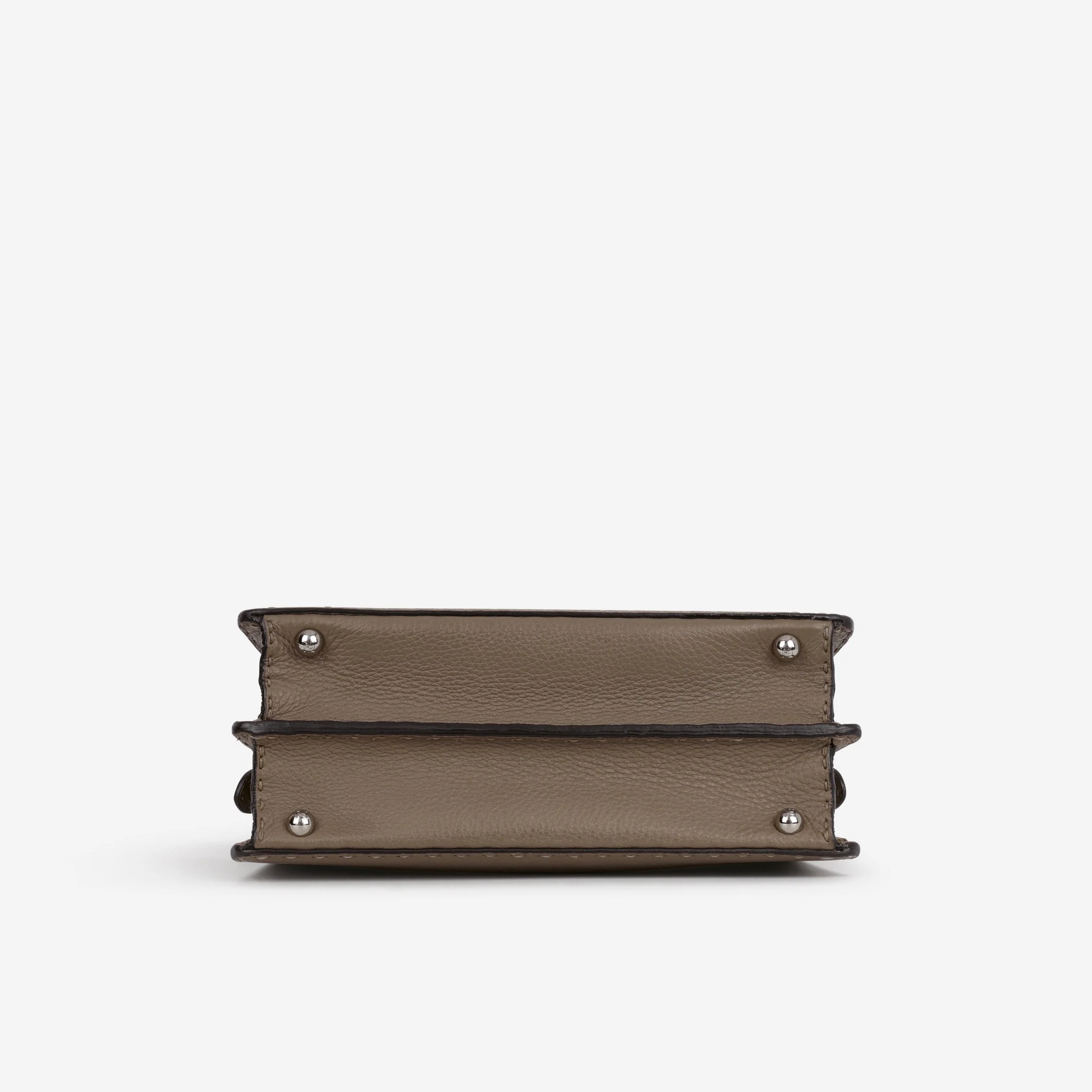 Fendi Small Peekaboo ISeeU - Taupe Taurillon | Silver Hardware - Image 4