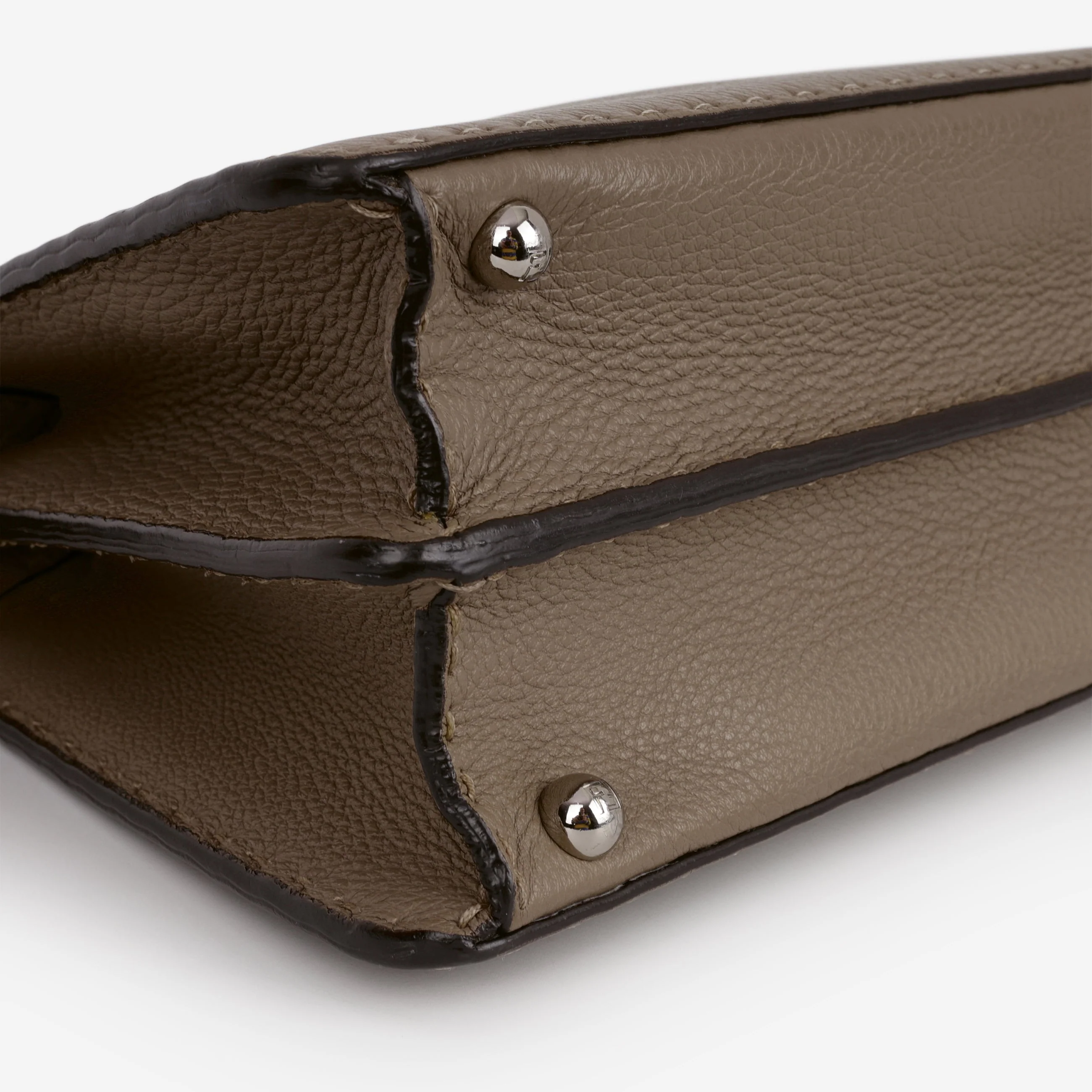 Fendi Small Peekaboo ISeeU - Taupe Taurillon | Silver Hardware - Image 5