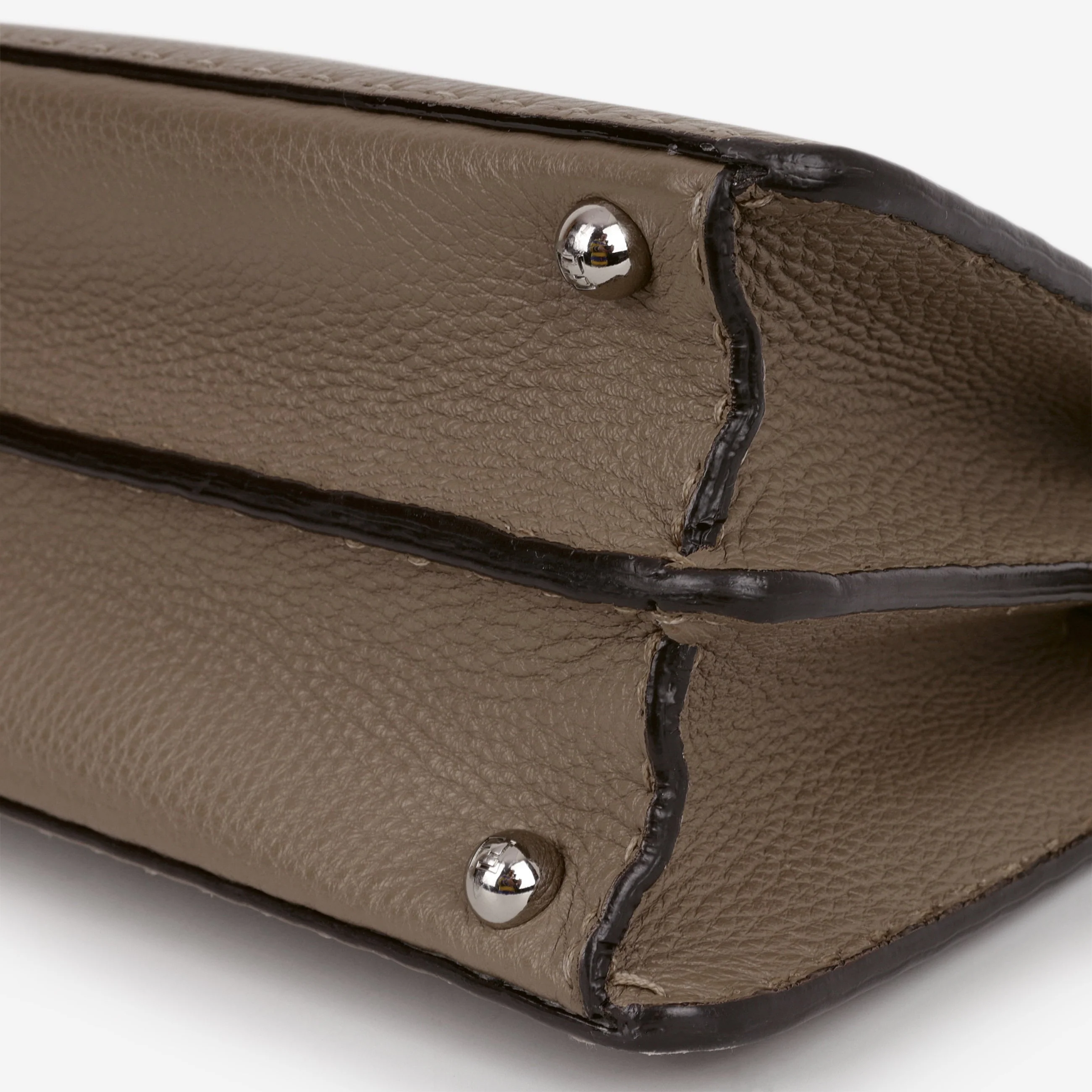 Fendi Small Peekaboo ISeeU - Taupe Taurillon | Silver Hardware - Image 6