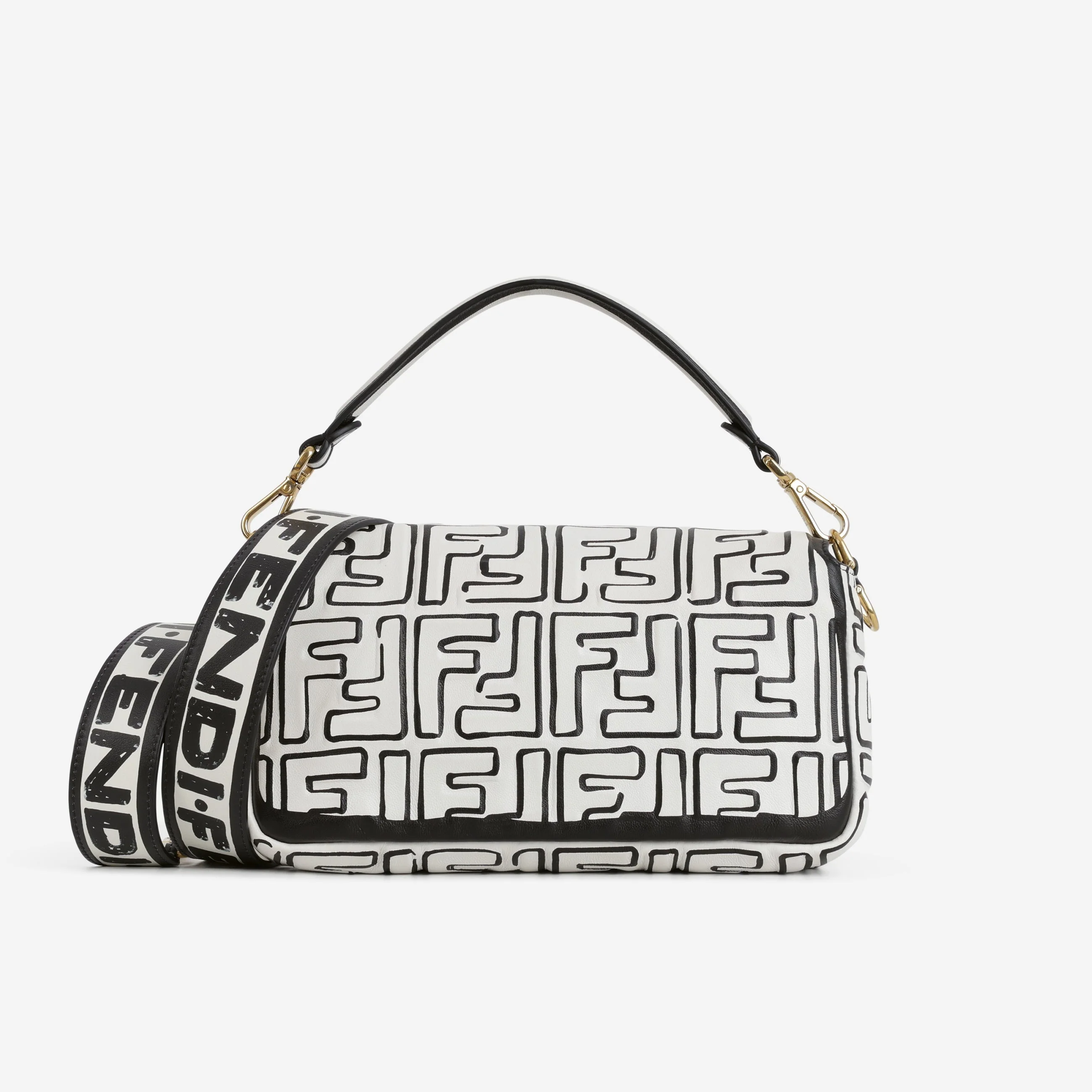 Fendi Fendi x Joshua Vides Medium Baguette - California Sky Embossed Nappa | Gold Hardware - Image 4
