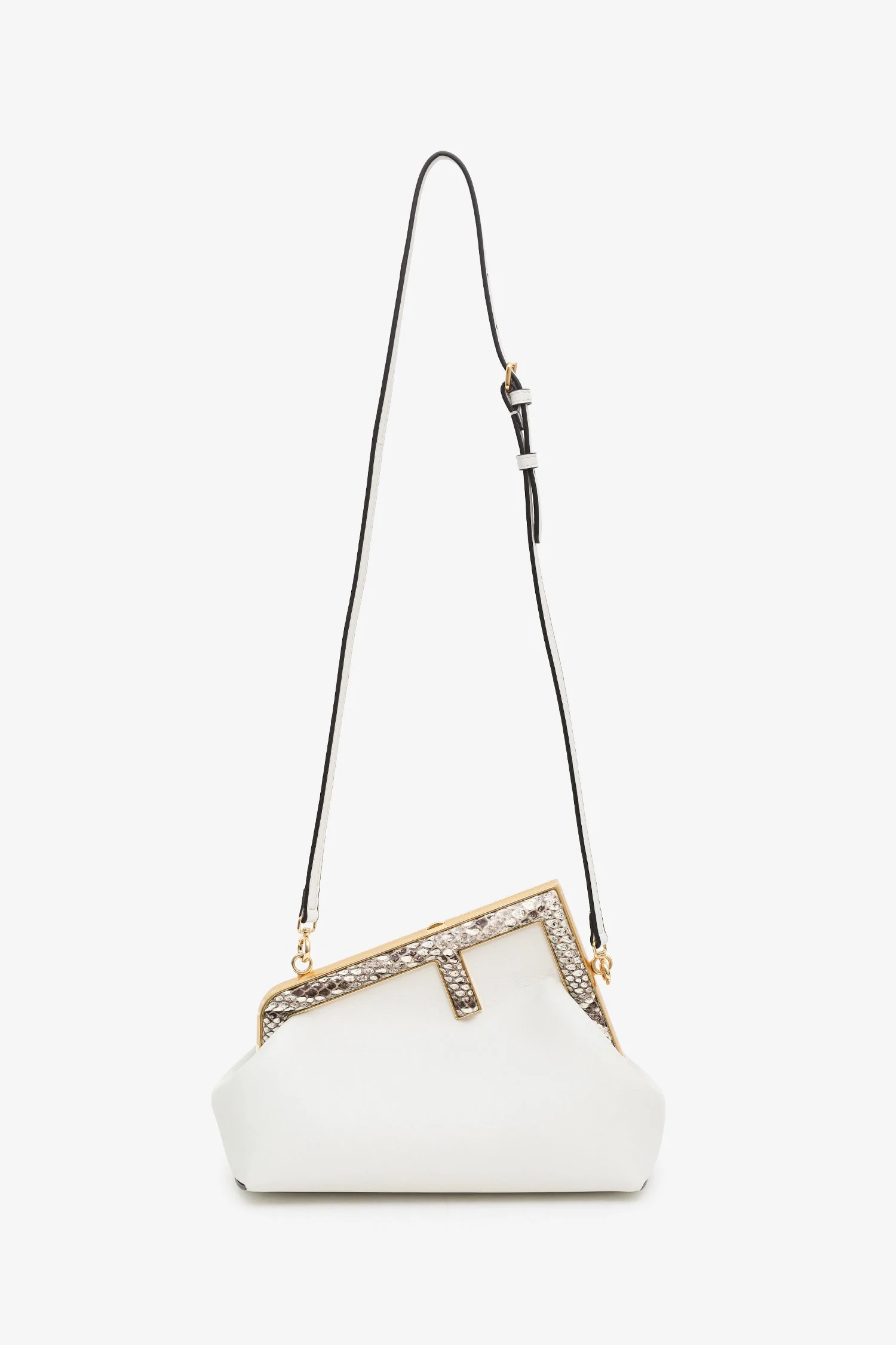 Fendi First White/Python Leather Small Clutch With Straps - Image 6