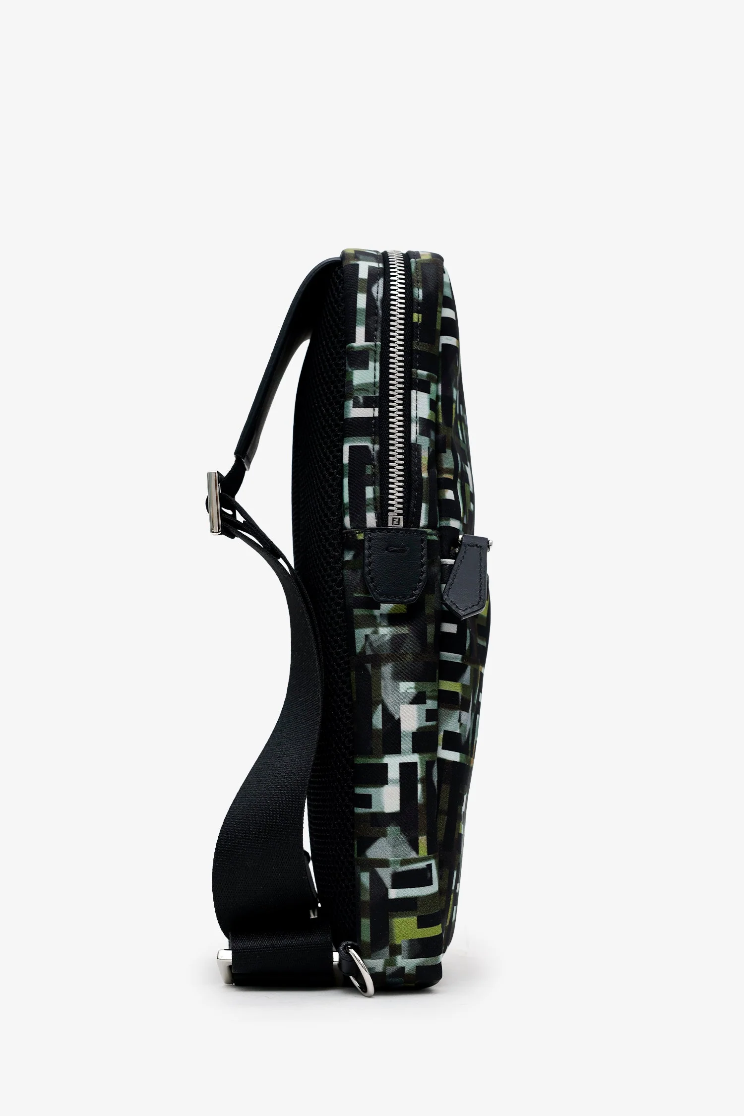 Fendi Green Nylon CamouFF Sling Crossbody Messenger Bag - Image 2