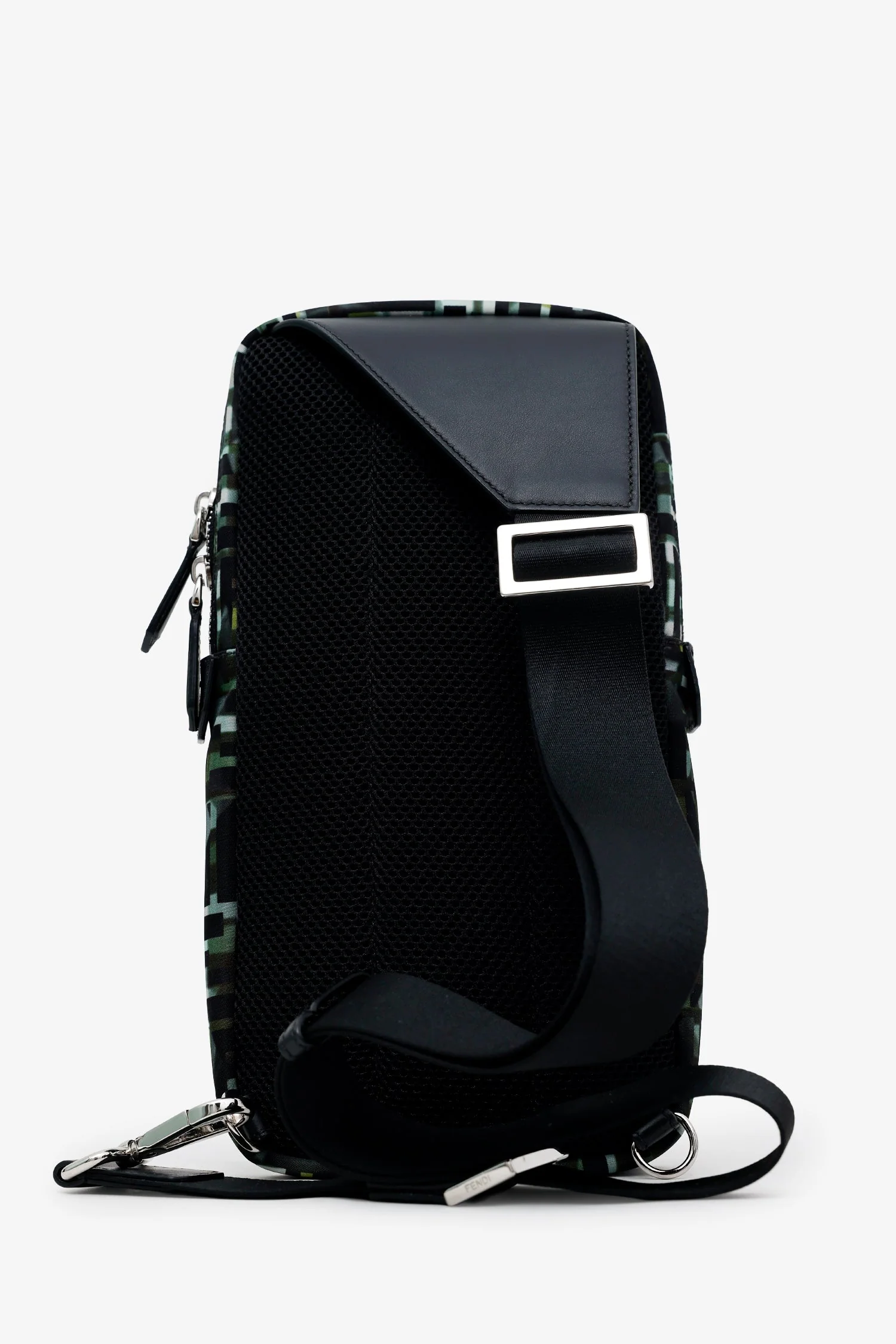 Fendi Green Nylon CamouFF Sling Crossbody Messenger Bag - Image 4