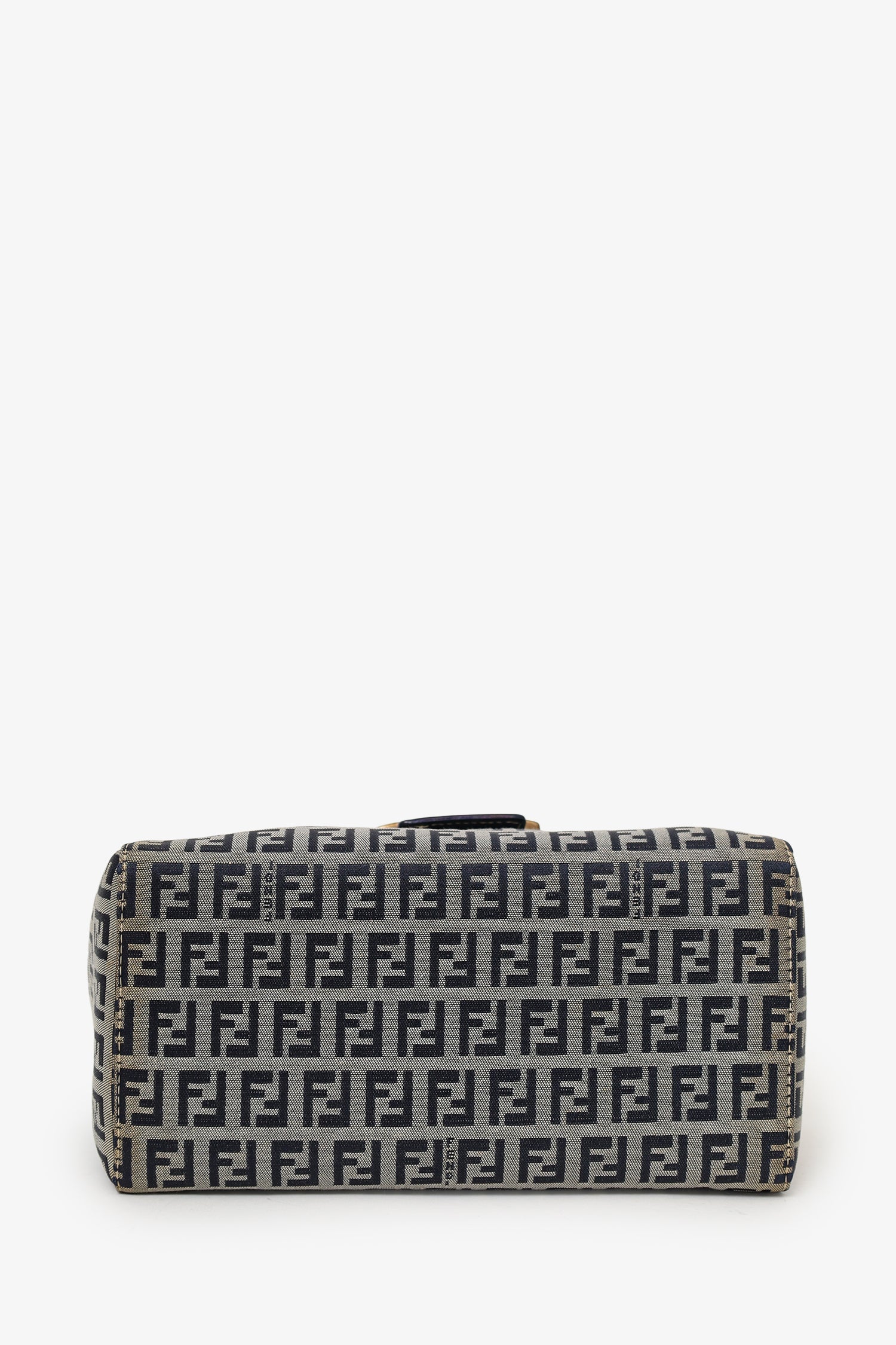 Fendi Navy/Grey FF Zucca Canvas Bento Box Bag - Image 5