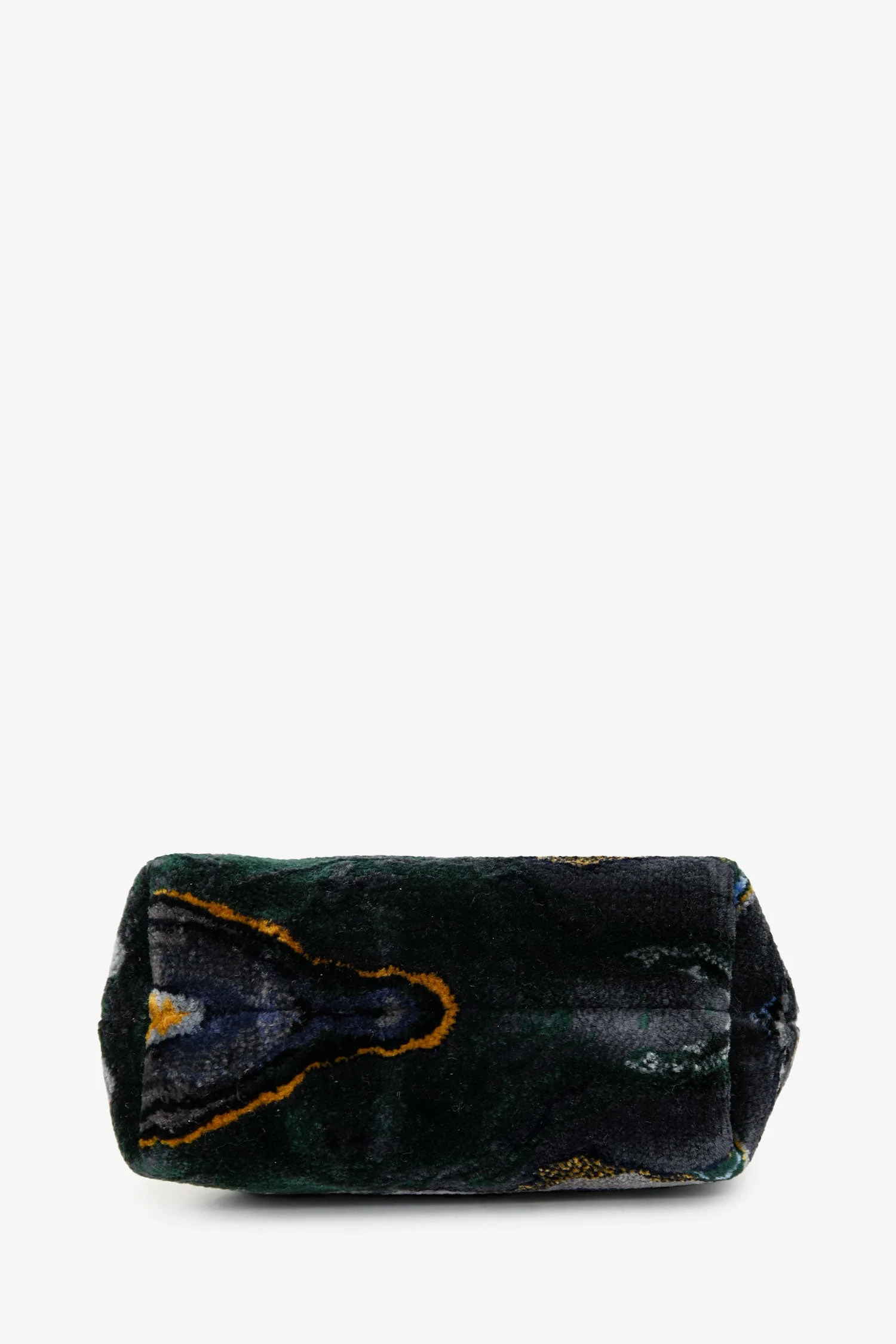 Fendi Navy Velvet Marble Patterned First Bag Charm With Chain - Image 5