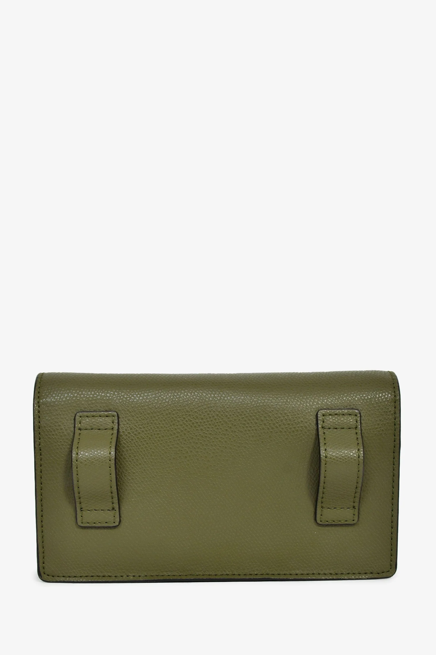 Fendi Olive Green Leather 'F Is Fendi' Belt Bag On Chain - Image 2