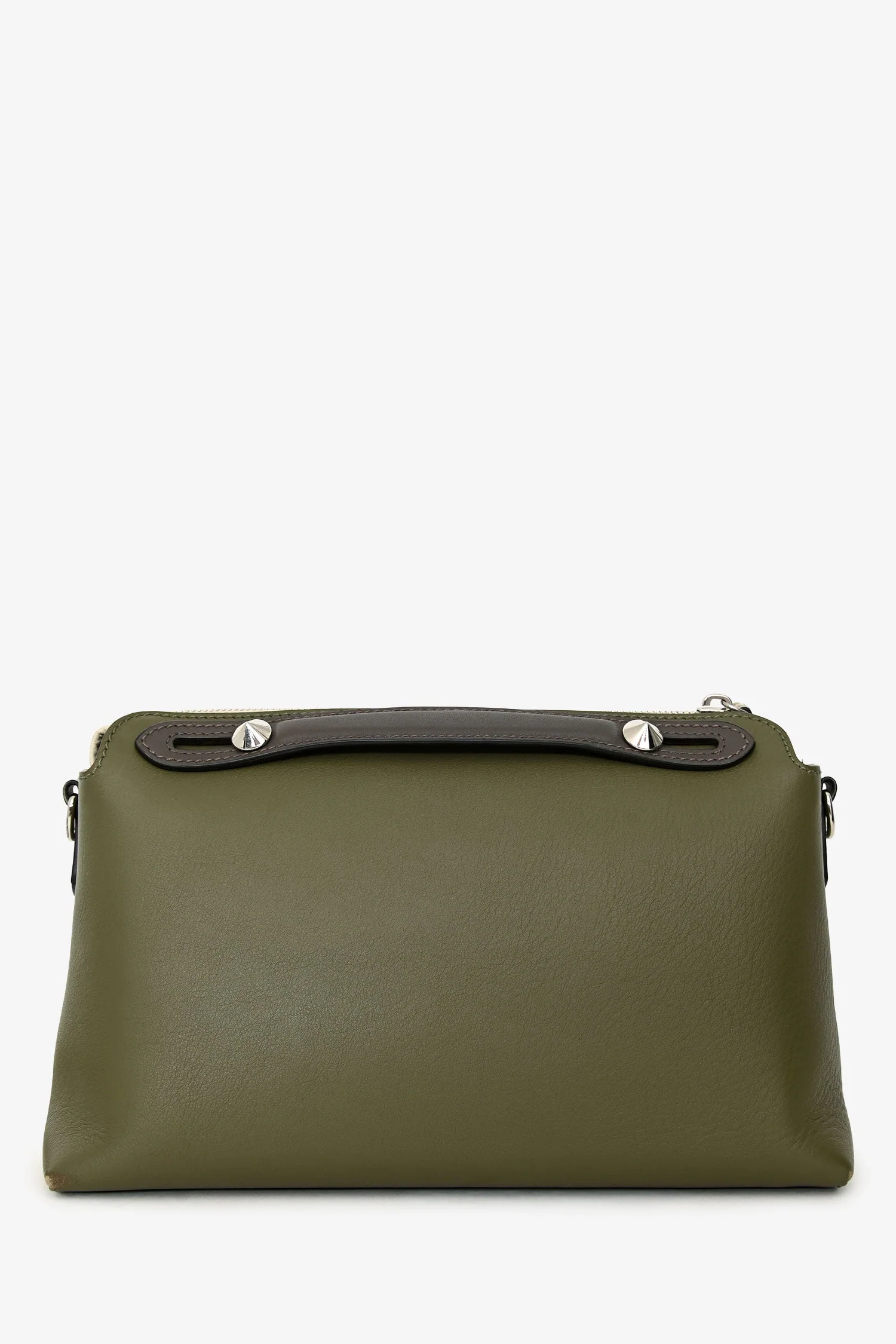Fendi Olive Green Leather Medium By The Way Crossbody Bag - Image 2