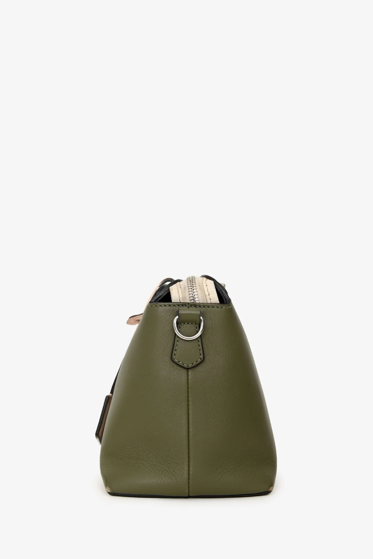 Fendi Olive Green Leather Medium By The Way Crossbody Bag - Image 4