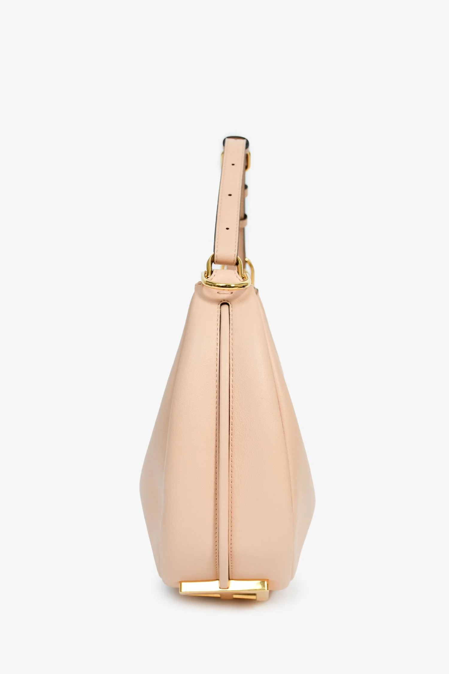 Fendi Peach Leather 'Fendigraphy' Shoulder Bag - Image 4