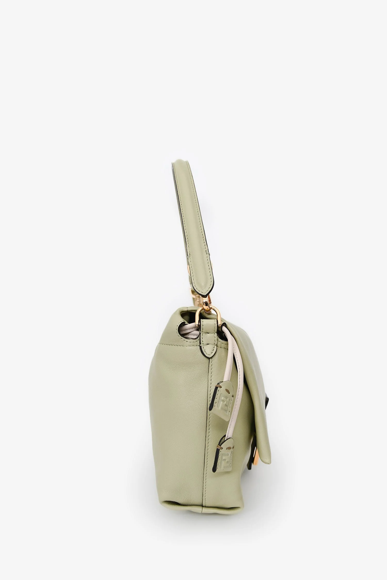 Fendi Sage Leather Mama Baguette Medium Shoulder Bag - Image 3