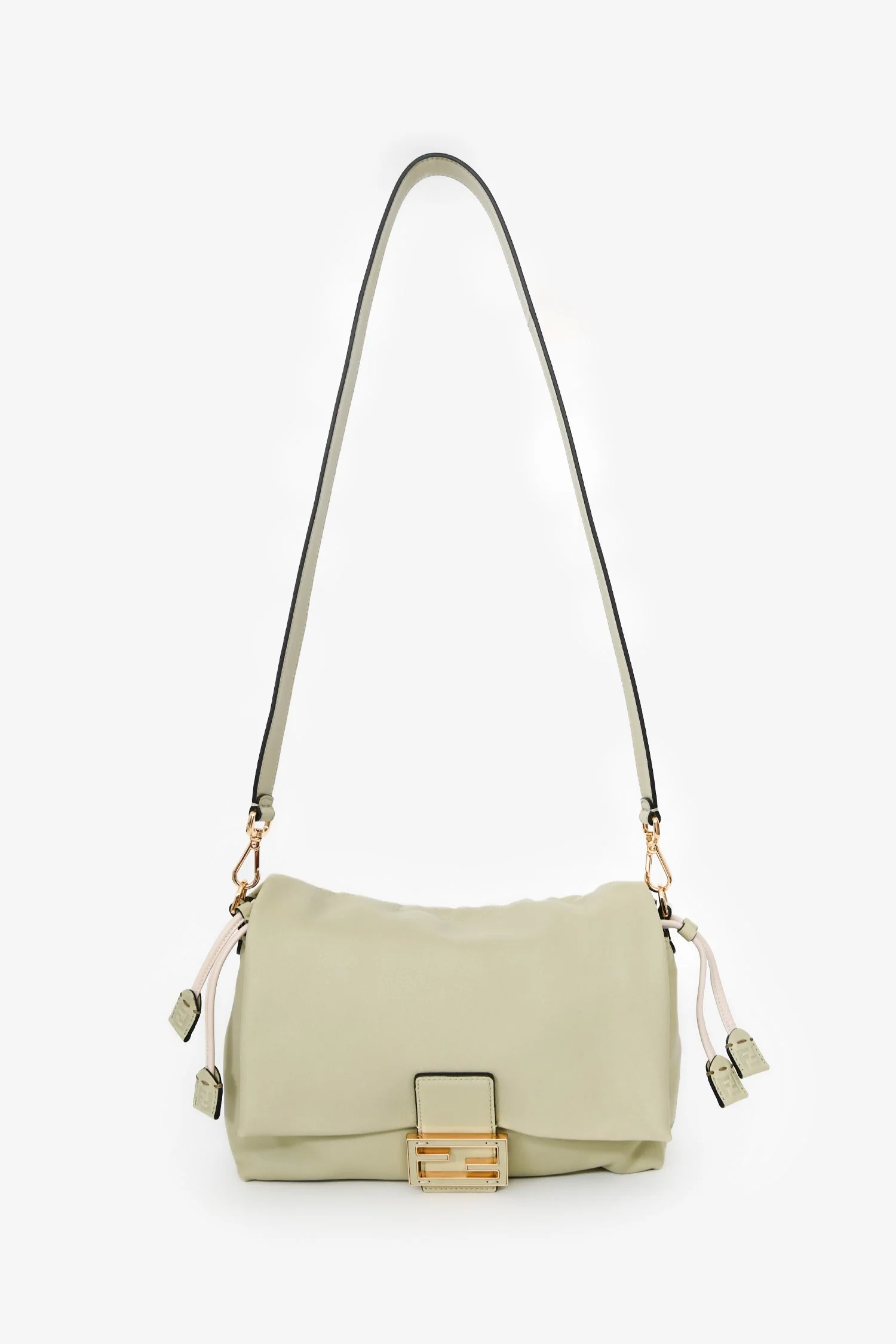 Fendi Sage Leather Mama Baguette Medium Shoulder Bag - Image 7