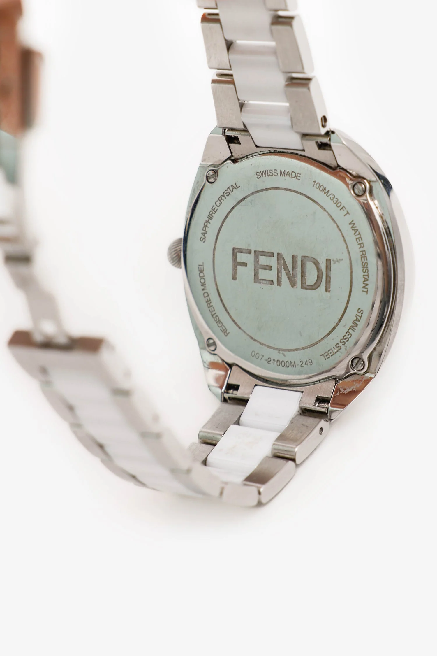 Fendi Stainless Steel Black 'Monster' Face Quartz Watch - Image 3