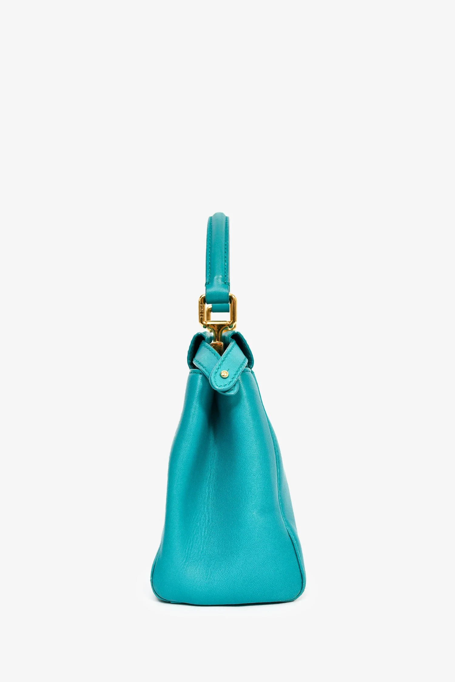 Fendi Turquoise Leather Mini Peekaboo - Image 3