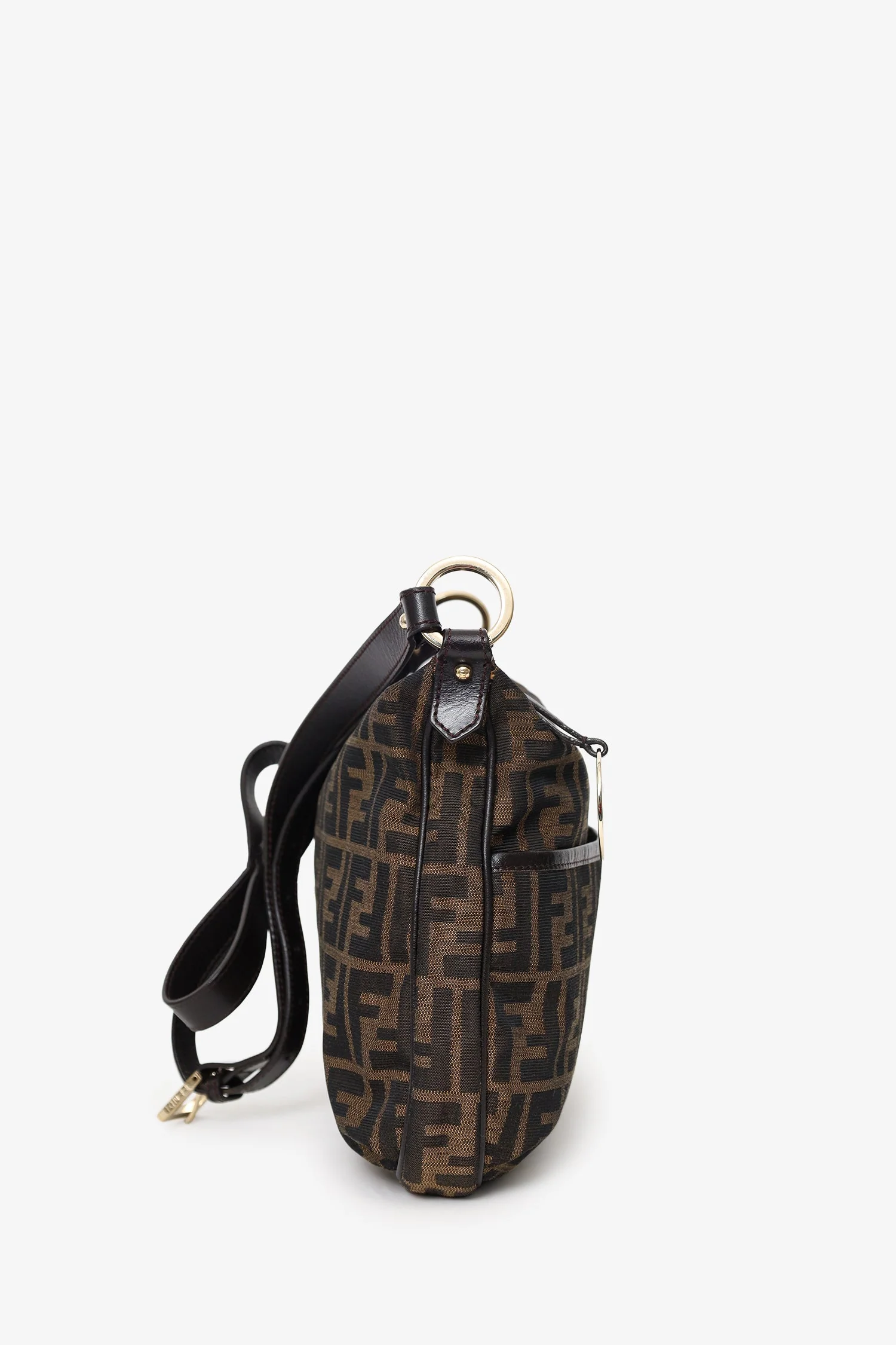 Fendi Vintage Brown Zucca Canvas Crossbody Bag - Image 2