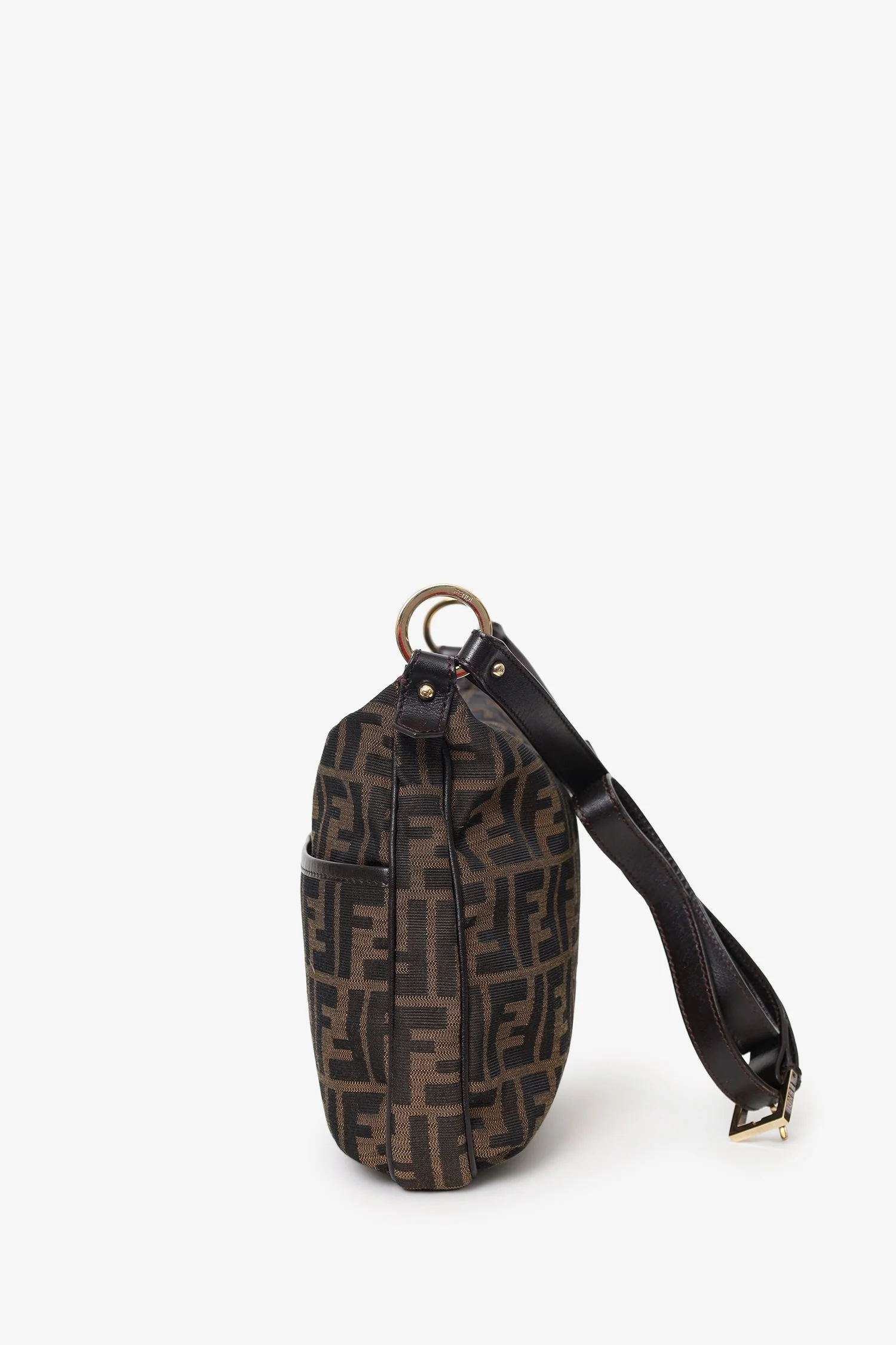 Fendi Vintage Brown Zucca Canvas Crossbody Bag - Image 4