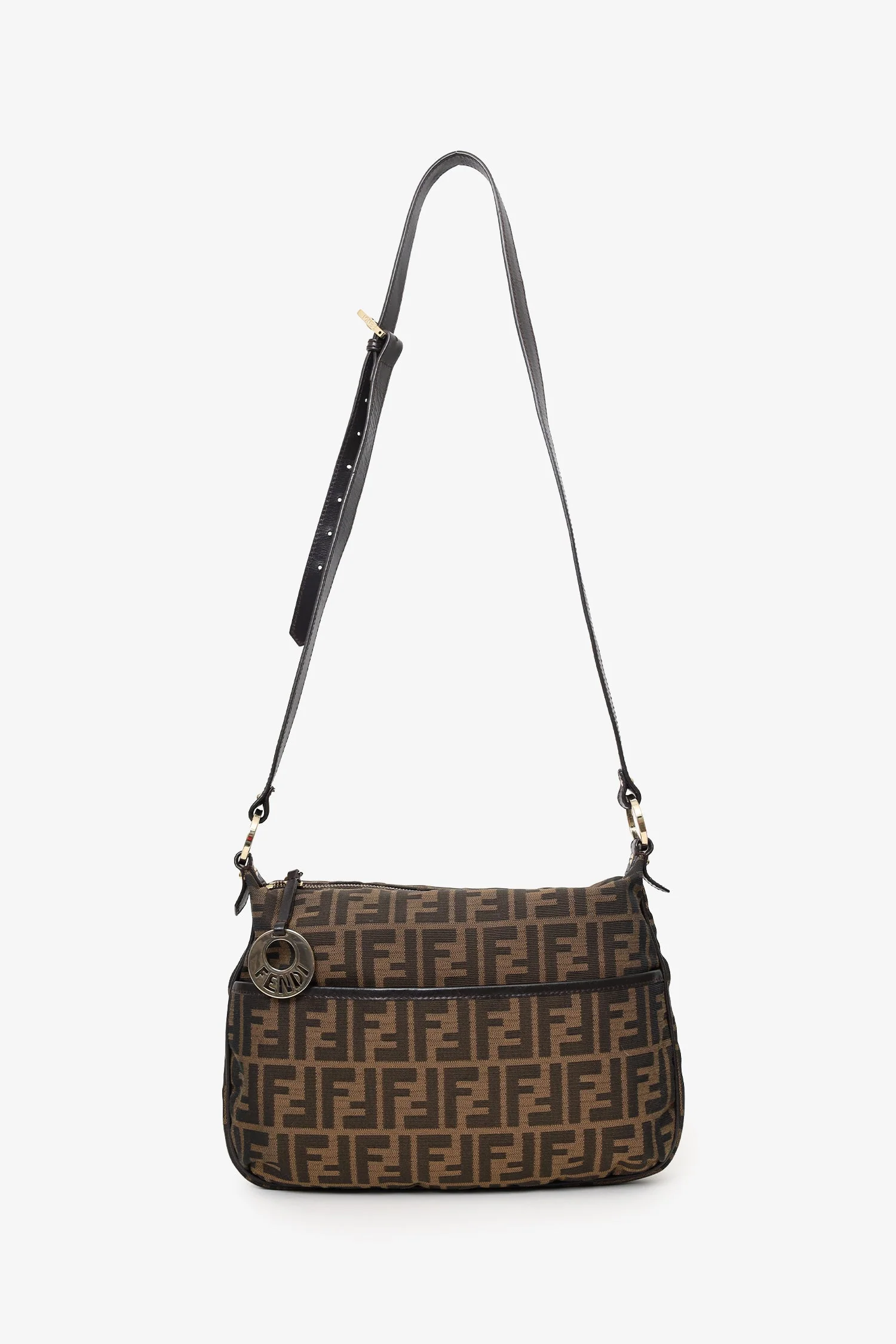 Fendi Vintage Brown Zucca Canvas Crossbody Bag - Image 6