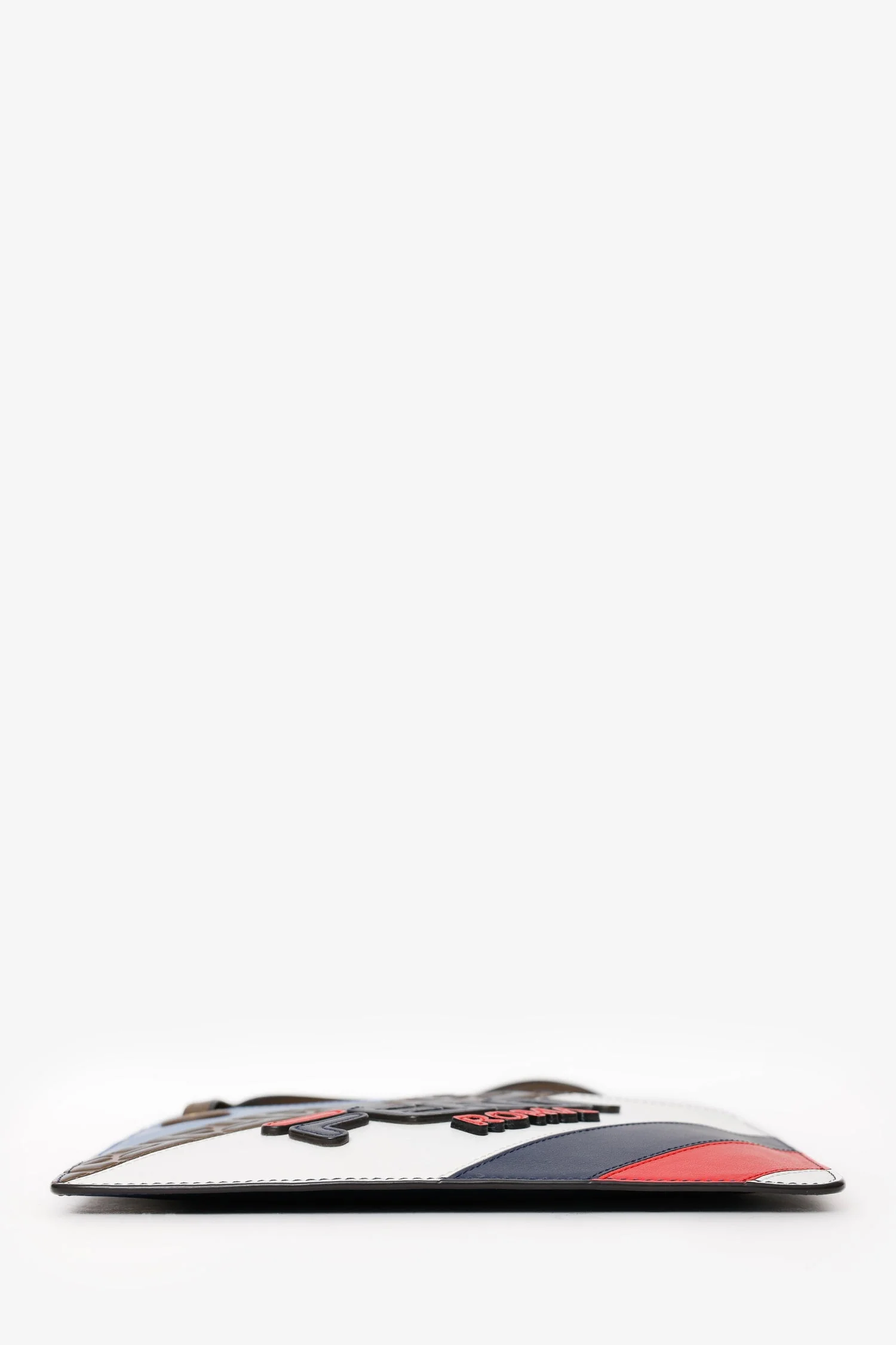 Fendi X Fila Multicolor Leather Zip Wristlet Clutch - Image 5