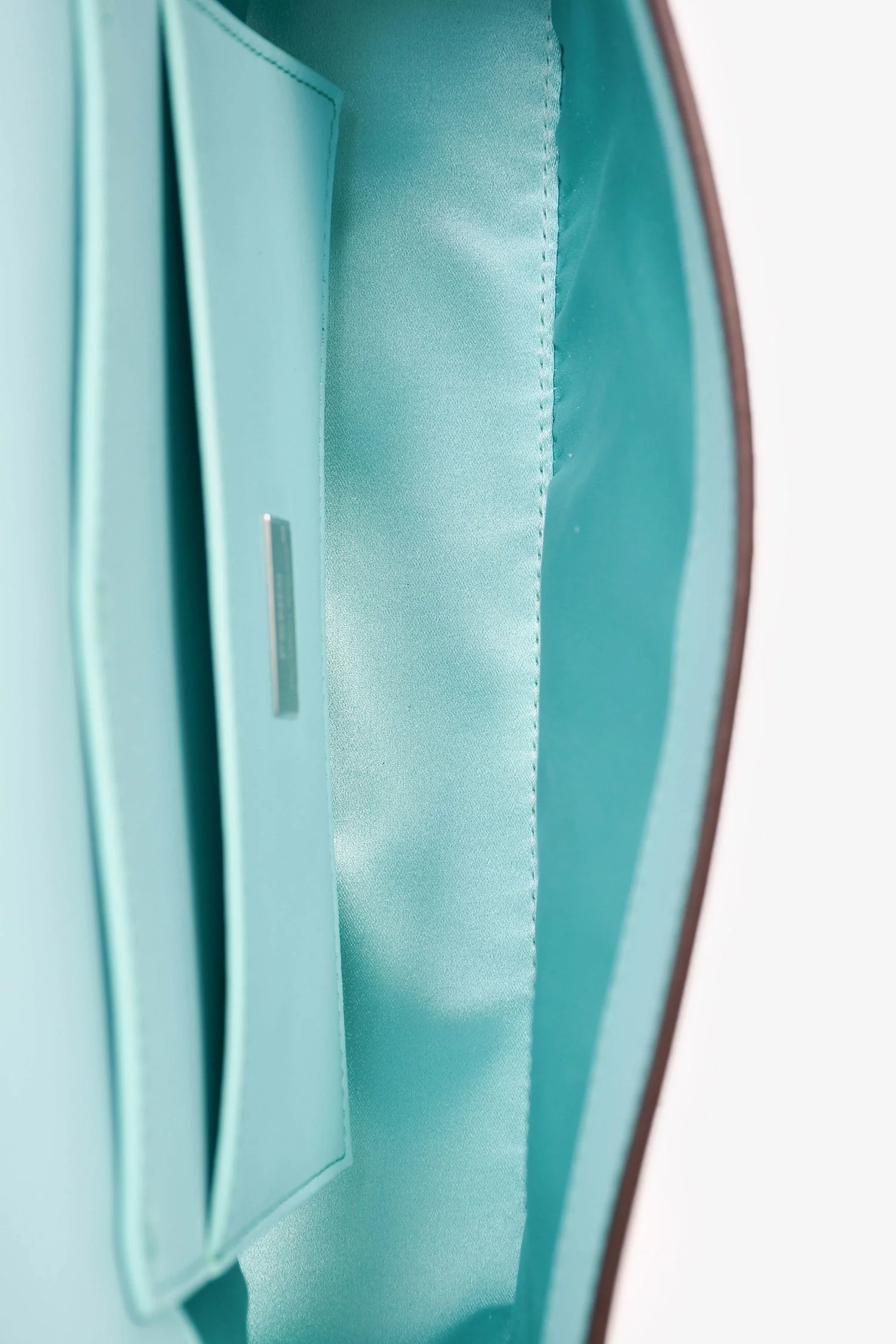 Fendi x Tiffany & Co. Limited Edition 2022 'Tiffany Blue' Leather Baguette Shoulder Bag with Strap - Image 6