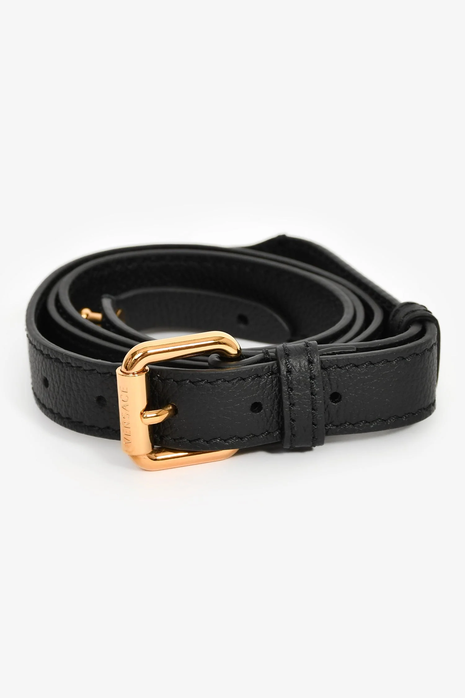 Fendi x Versace Black Leather/Zucca Top Handle Bag with Strap - Image 9