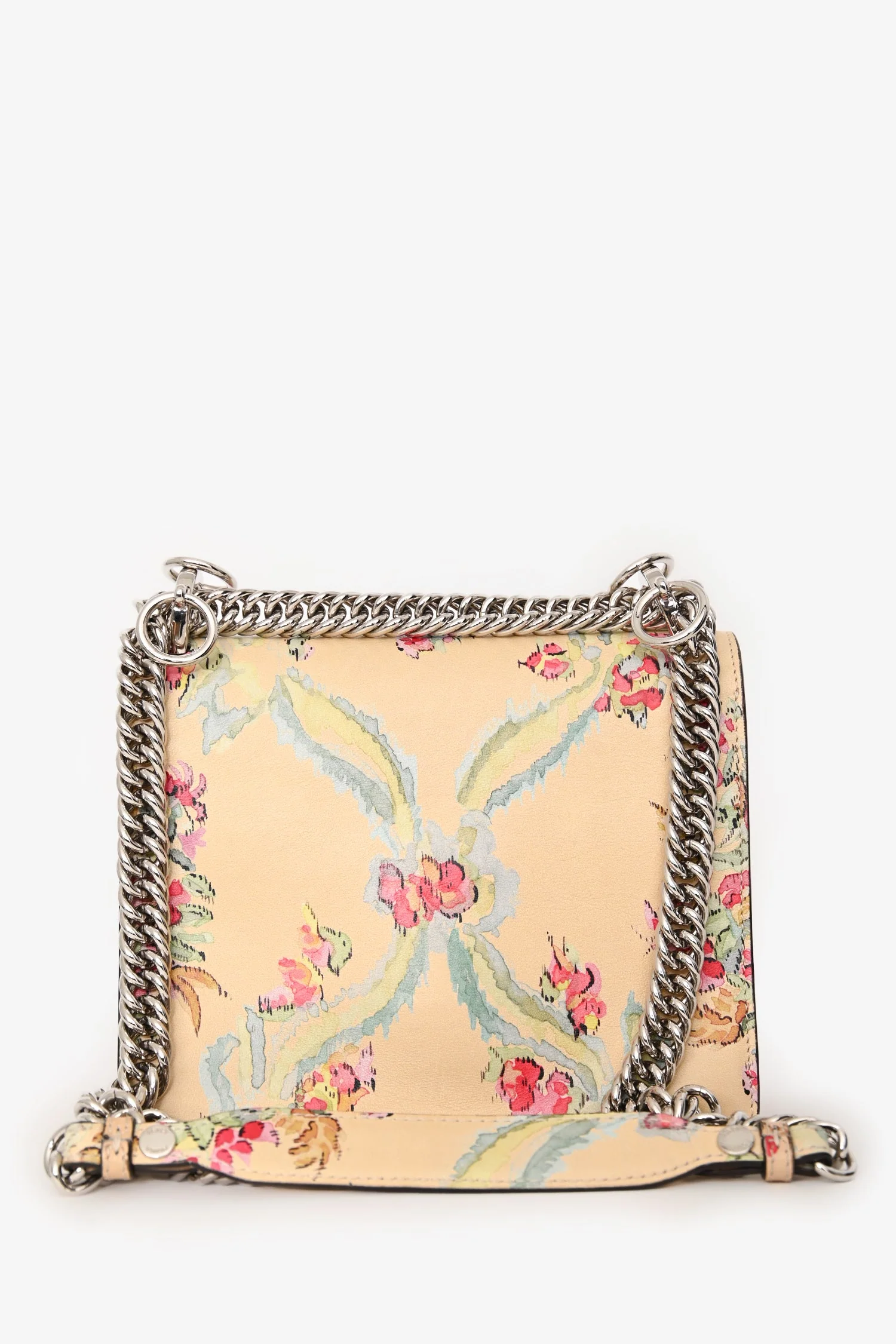 Fendi Yellow Leather Marie Antoinette Print Small Kan I Crossbody Bag - Image 2