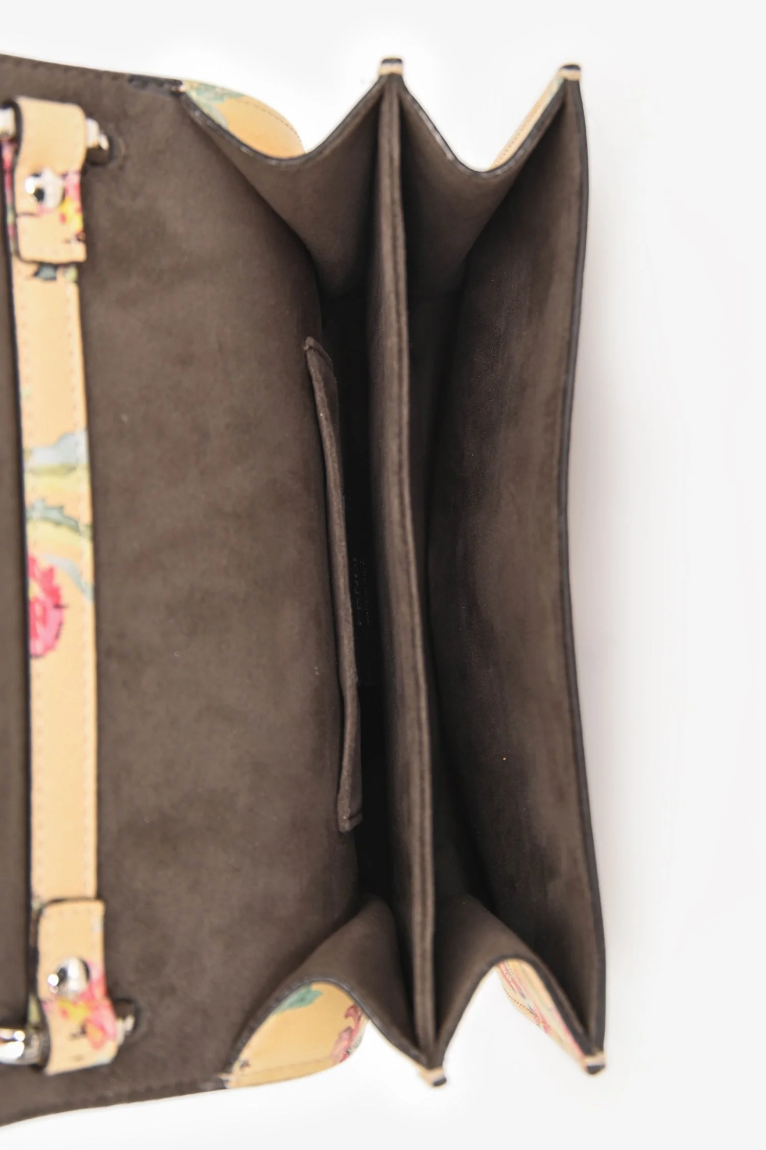 Fendi Yellow Leather Marie Antoinette Print Small Kan I Crossbody Bag - Image 6