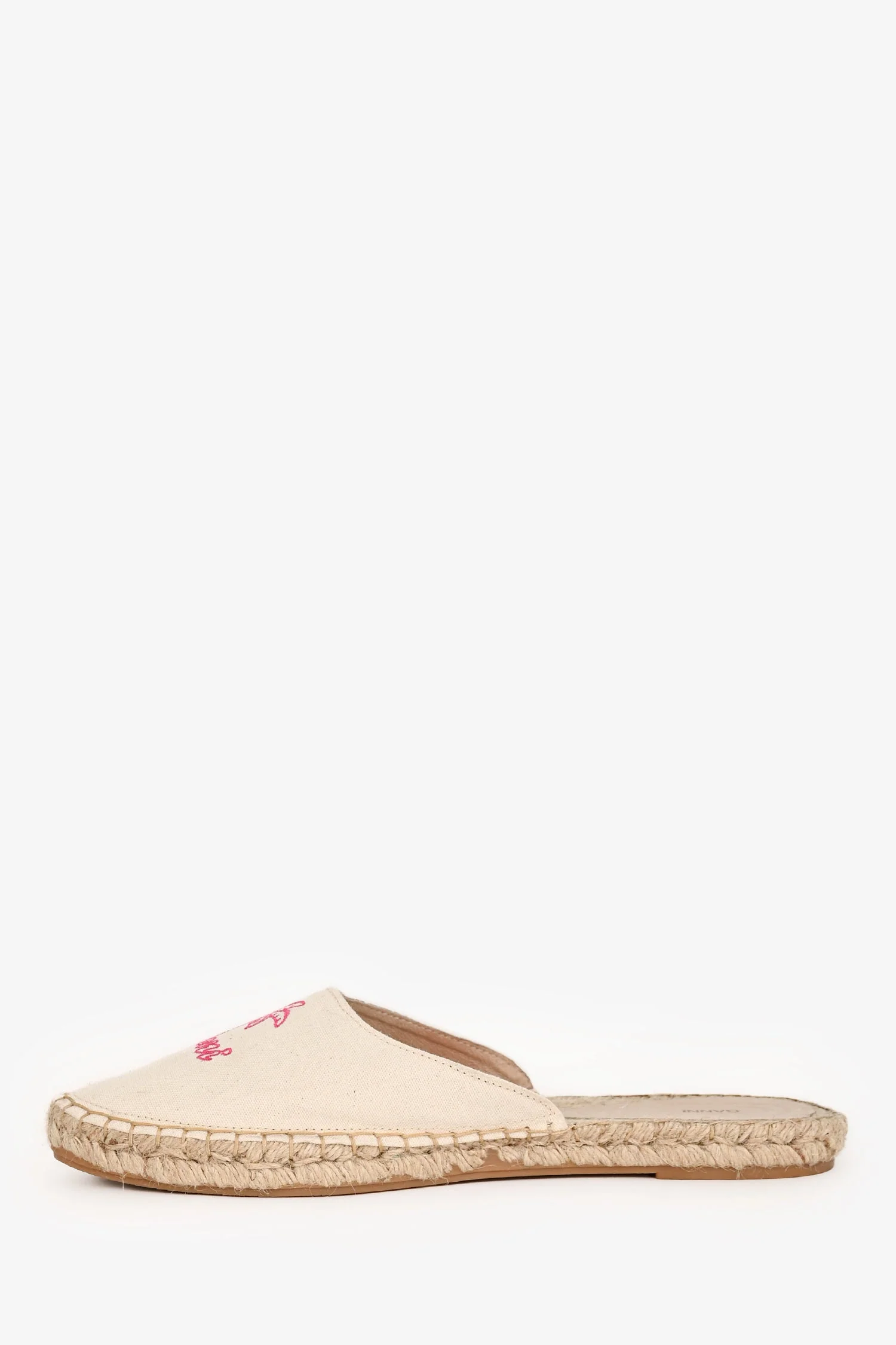 Ganni Cream Canvas Espadrille Mules Size 41 - Image 4