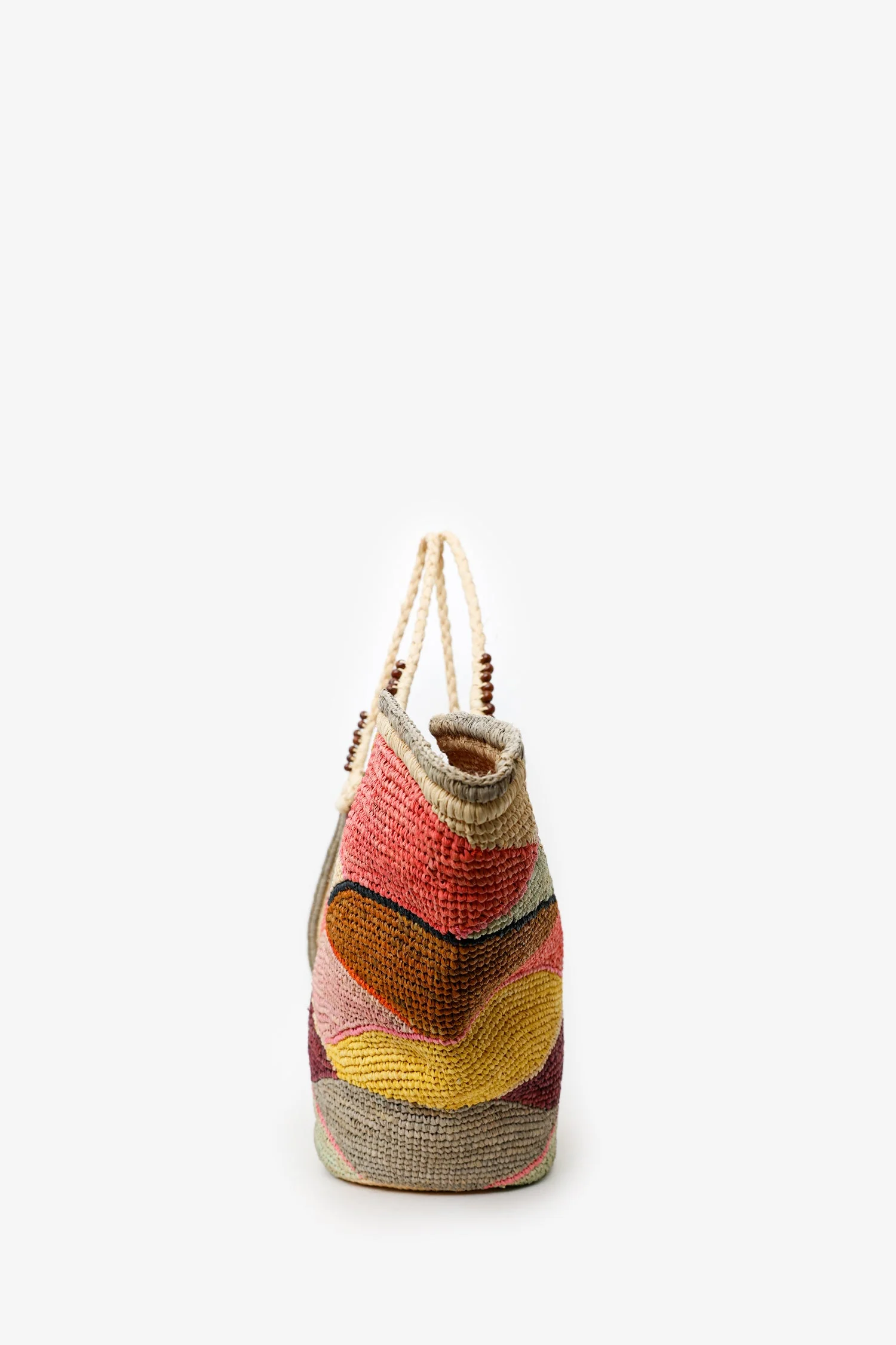 Gas Bijoux Multicolor Panier Wave XL Raffia Bag - Image 3