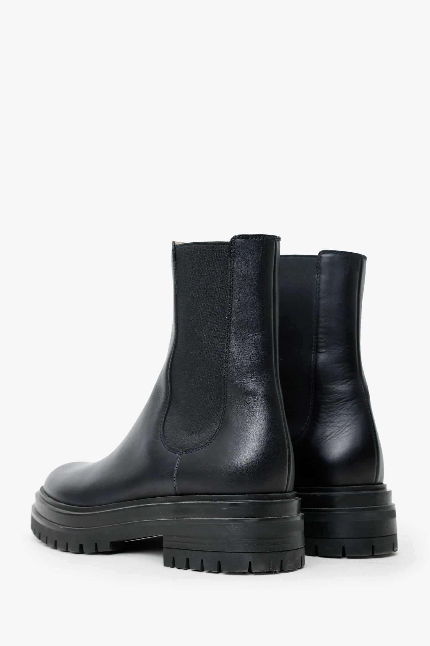 Gianvito Rossi Black Leather Ankle Boots Size 36 - Image 4