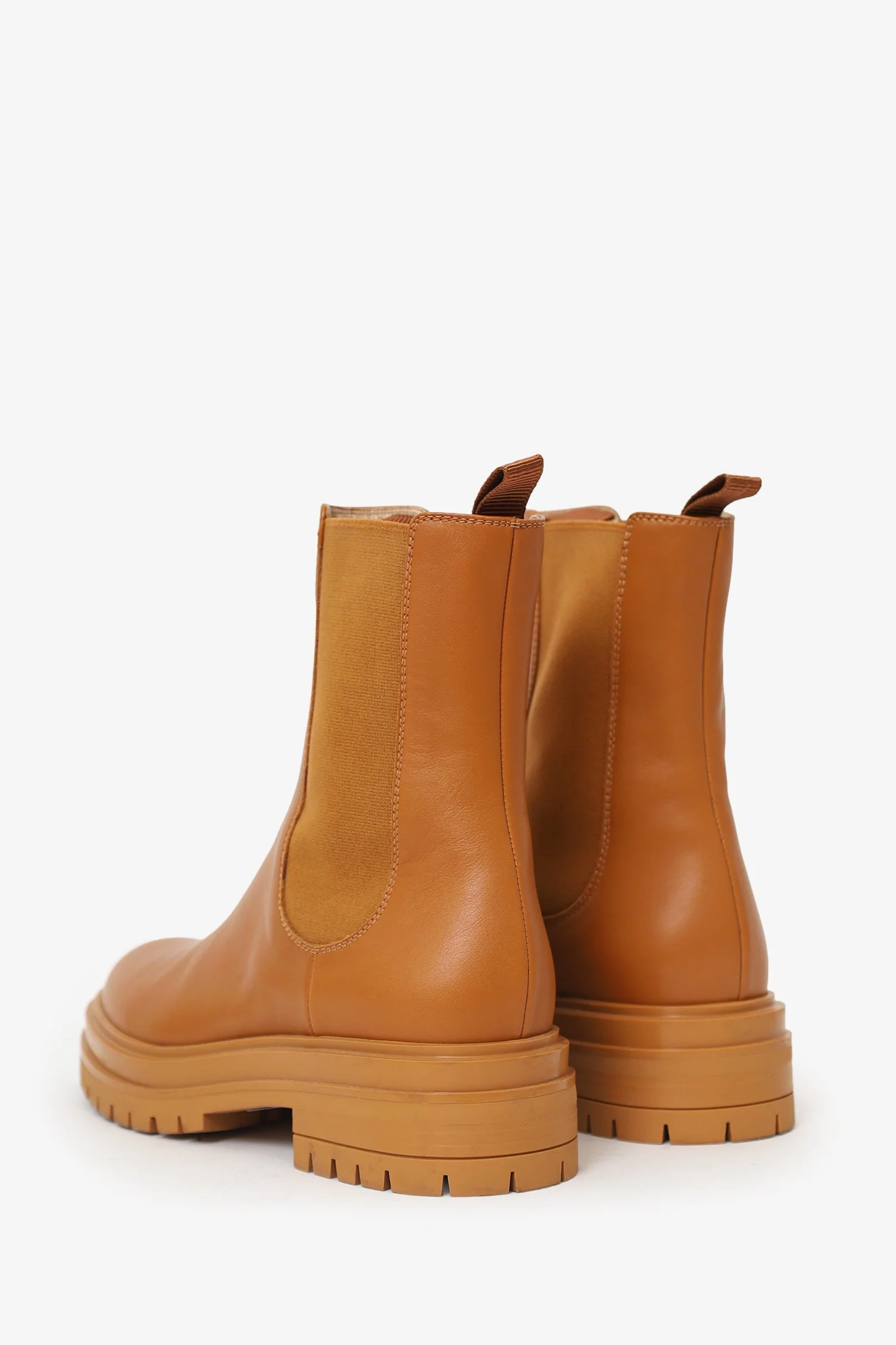 Gianvito Rossi Brown Leather Chelsea Boots Size 37 - Image 4