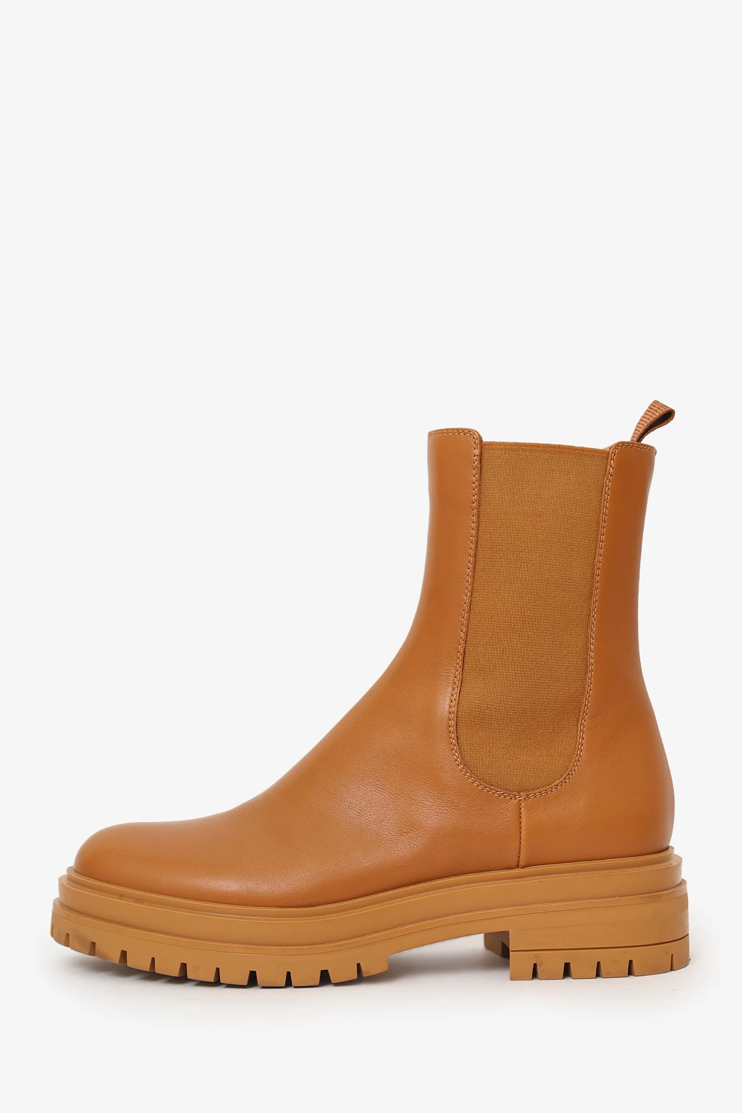 Gianvito Rossi Brown Leather Chelsea Boots Size 37 - Image 5